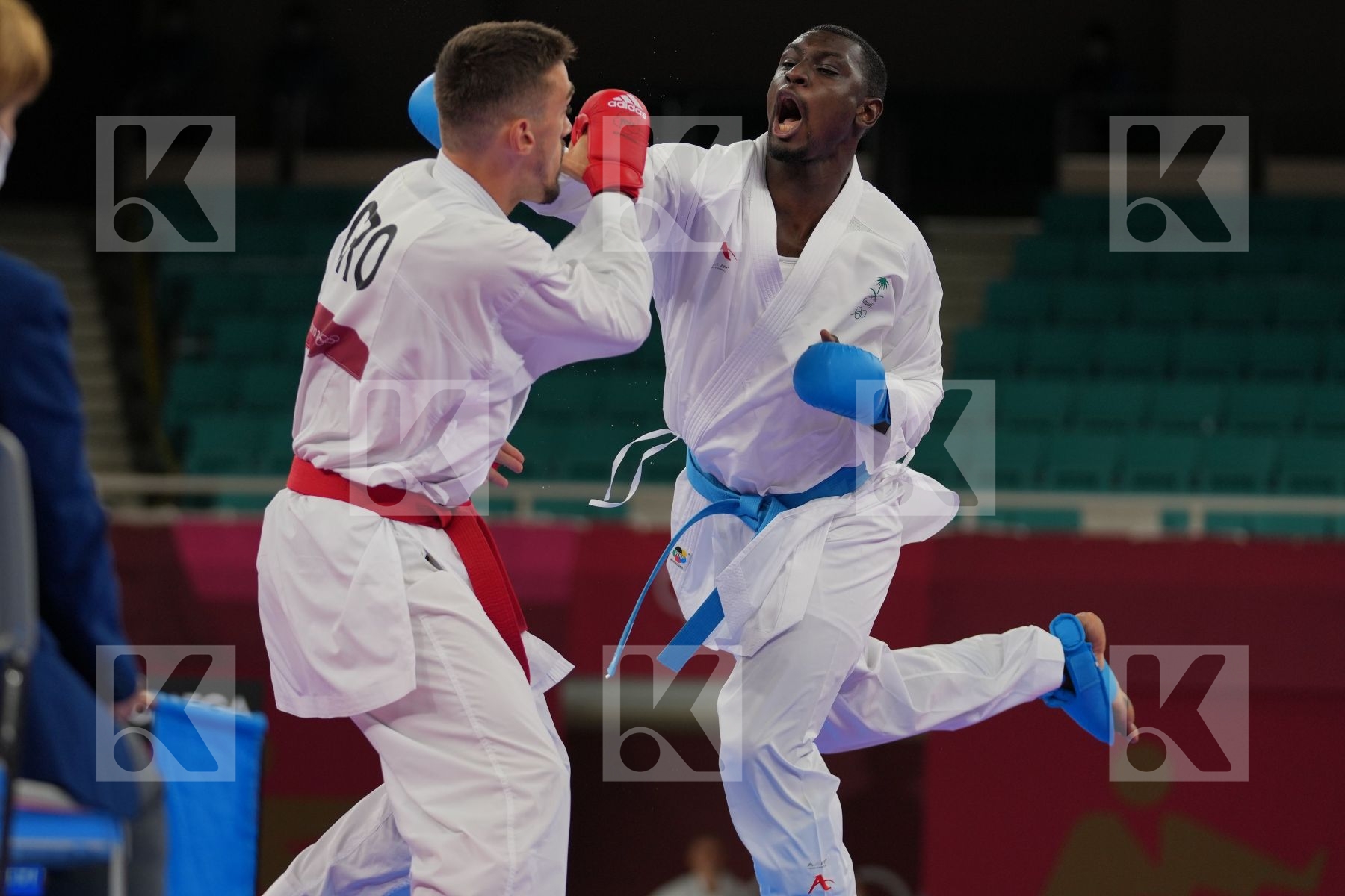 Kvesic Ivan (Croatia) - Kumite Male +75kg, Hamedi Tareg (Saudi Arabia) - Kumite Male +75kg in Senior Kumite 75+ Kg - Round Robin bout