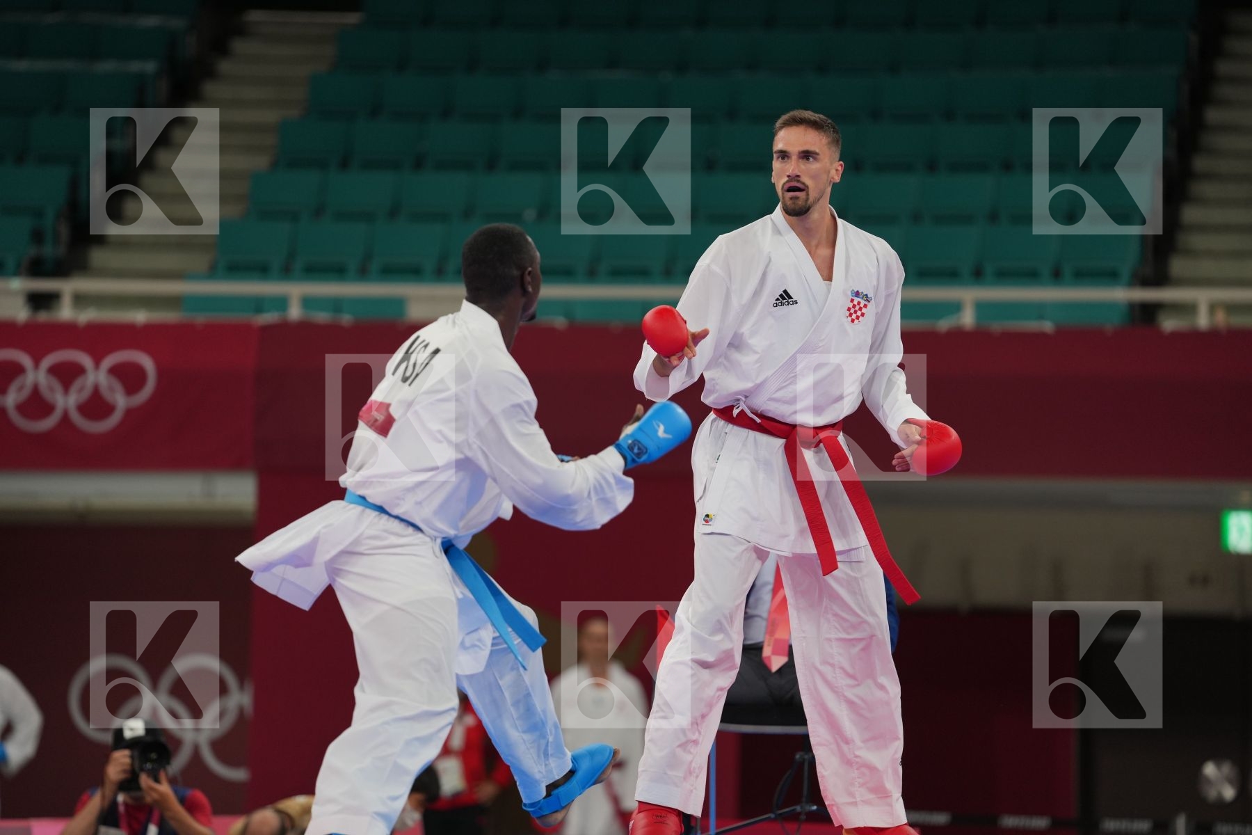 Kvesic Ivan (Croatia) - Kumite Male +75kg, Hamedi Tareg (Saudi Arabia) - Kumite Male +75kg in Senior Kumite 75+ Kg - Round Robin bout