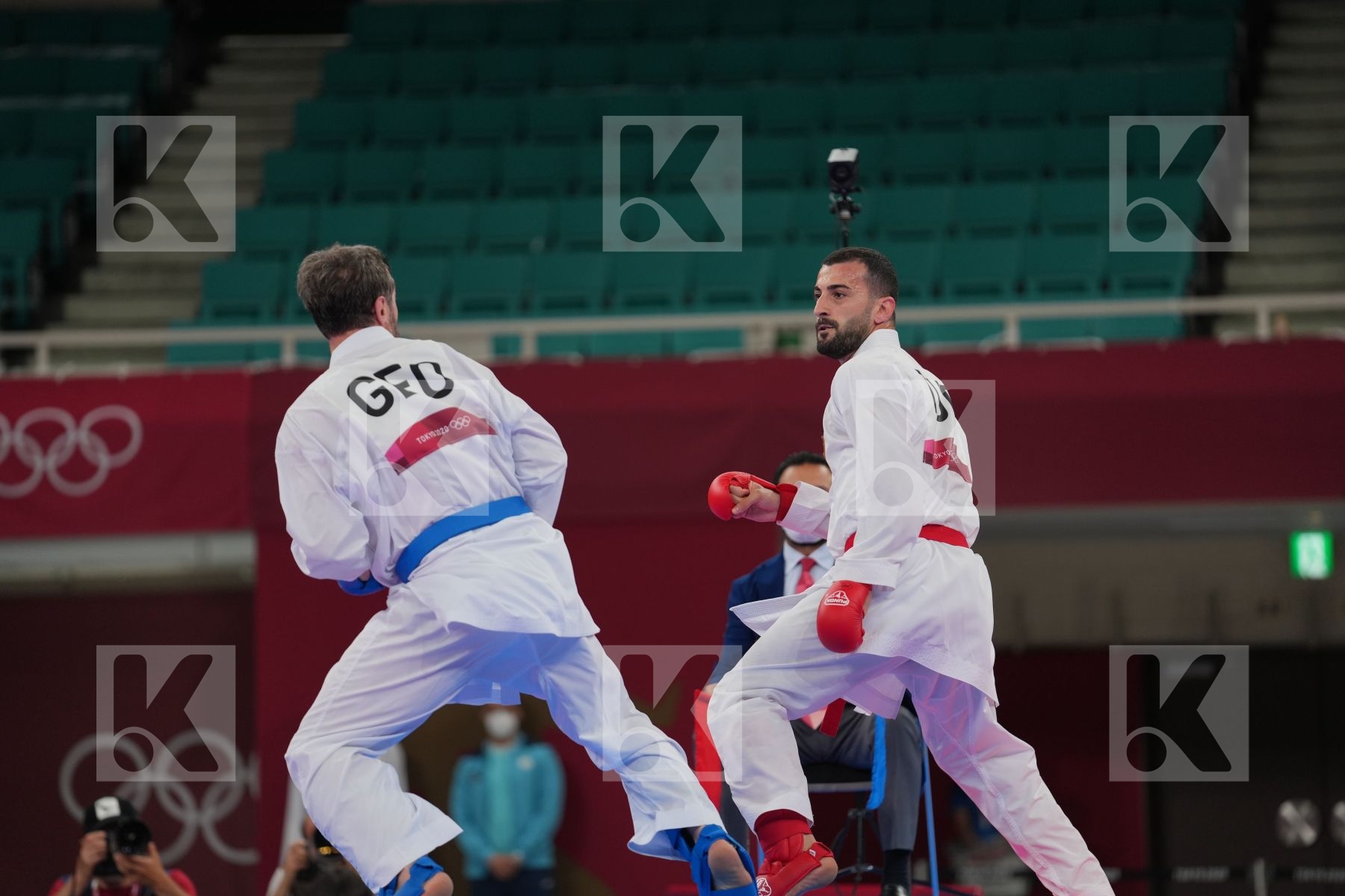Gaysinsky Daniel (Canada) - Kumite Male +75kg, Irr Brian (United States of America) - Kumite Male +75kg in Senior Kumite 75+ Kg - Round Robin bout