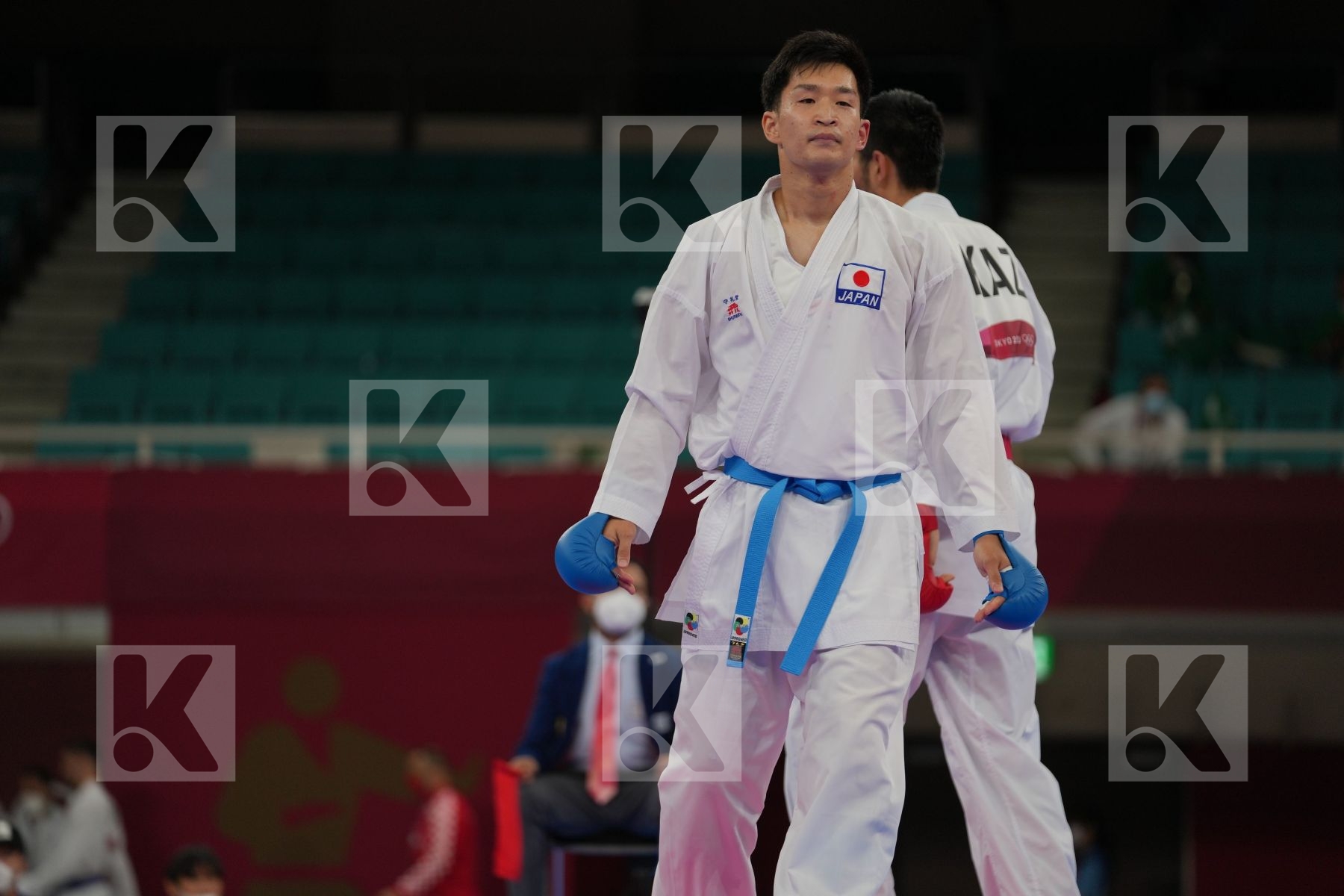 Yuldashev Daniyar (Kazakhstan) - Kumite Male +75kg, Araga Ryutaro (Japan) - Kumite Male +75kg in Senior Kumite 75+ Kg - Round Robin bout
