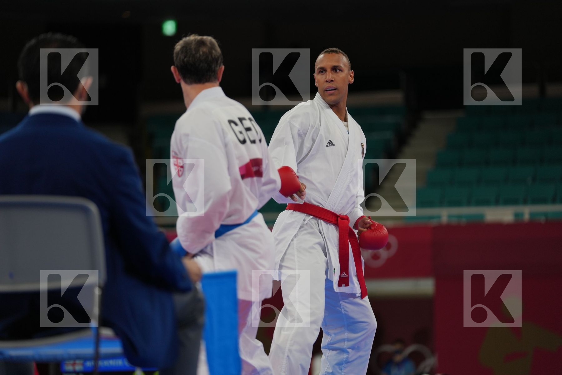 Horne Jonathan (Germany) - Kumite Male +75kg, Arkania Gogita (Georgia) - Kumite Male +75kg in Senior Kumite 75+ Kg - Round Robin bout