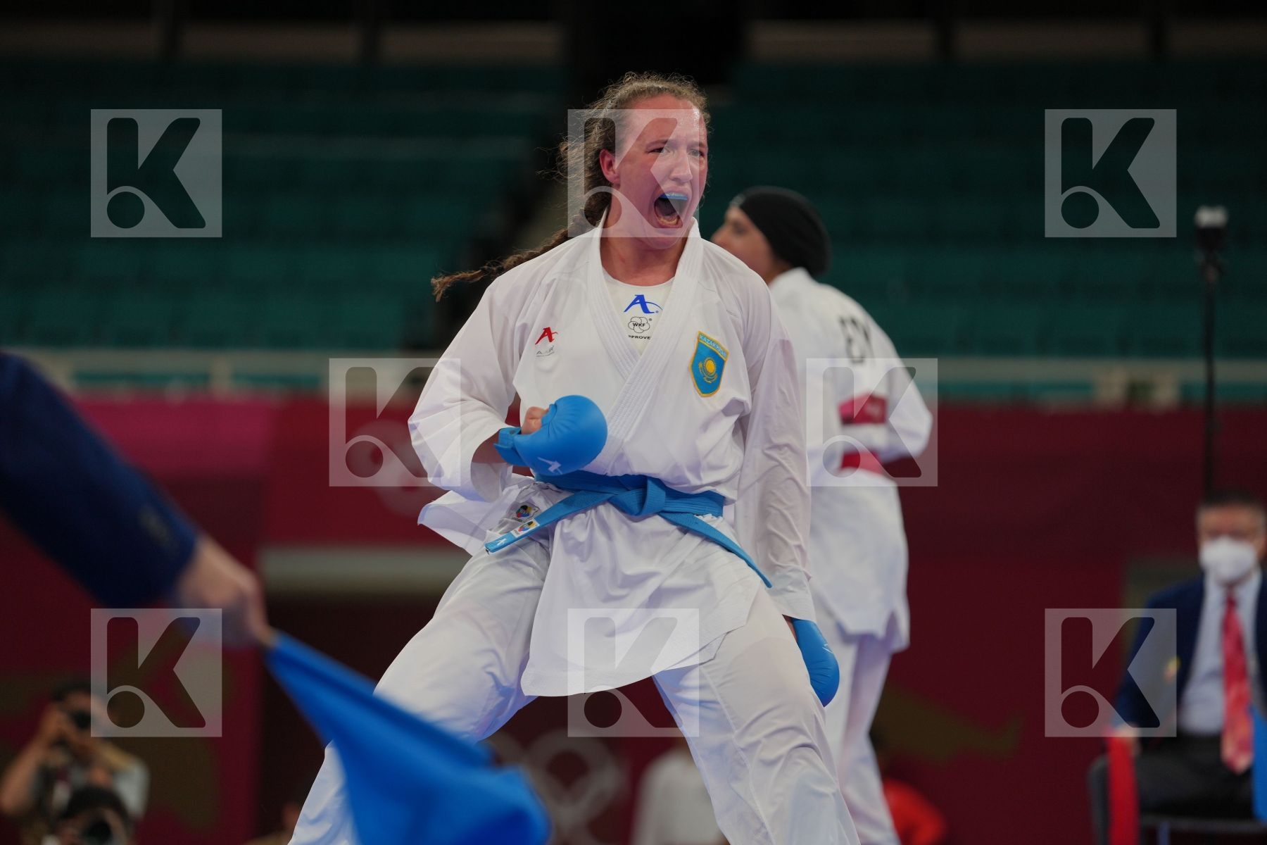 Abdelaziz Feryal (Egypt) - Kumite Female +61kg, Berultseva Sofya (Kazakhstan) - Kumite Female +61kg in Senior Kumite 61+ Kg - Semifinal bout