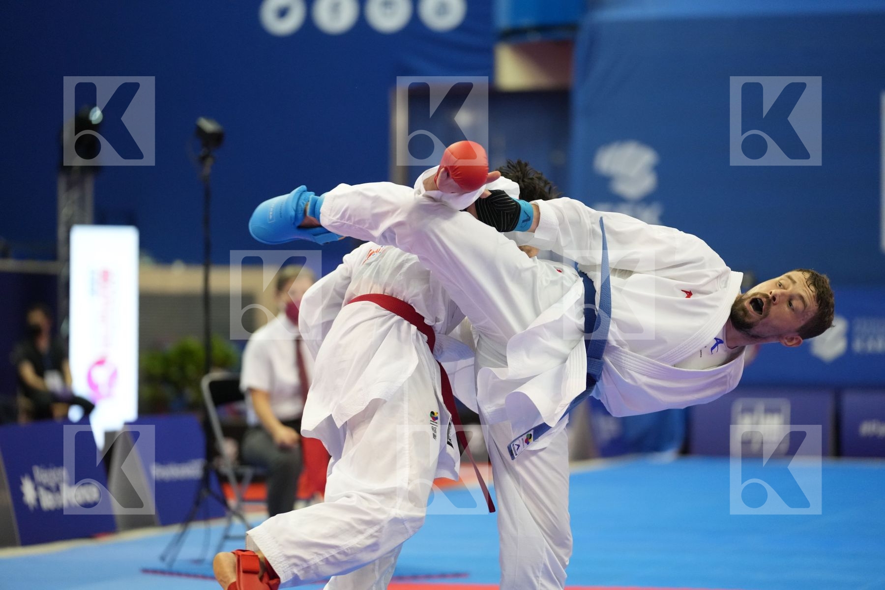 HARSPATAKI KAROLY GABOR (HUNGARY), ALNAJJAR BASHAR (JORDAN) in Olympic Category - Kumite Male -75 KG - Round Robin bout