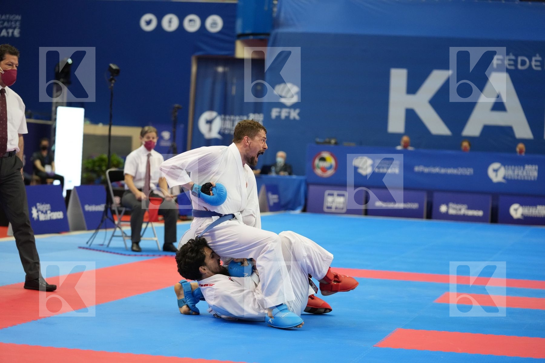 HARSPATAKI KAROLY GABOR (HUNGARY), ALNAJJAR BASHAR (JORDAN) in Olympic Category - Kumite Male -75 KG - Round Robin bout