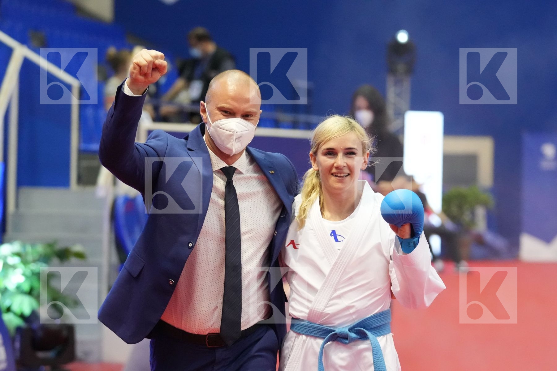 SEROGINA ANITA (UKRAINE) in Olympic Category - Kumite Female -61 KG - Round Robin bout