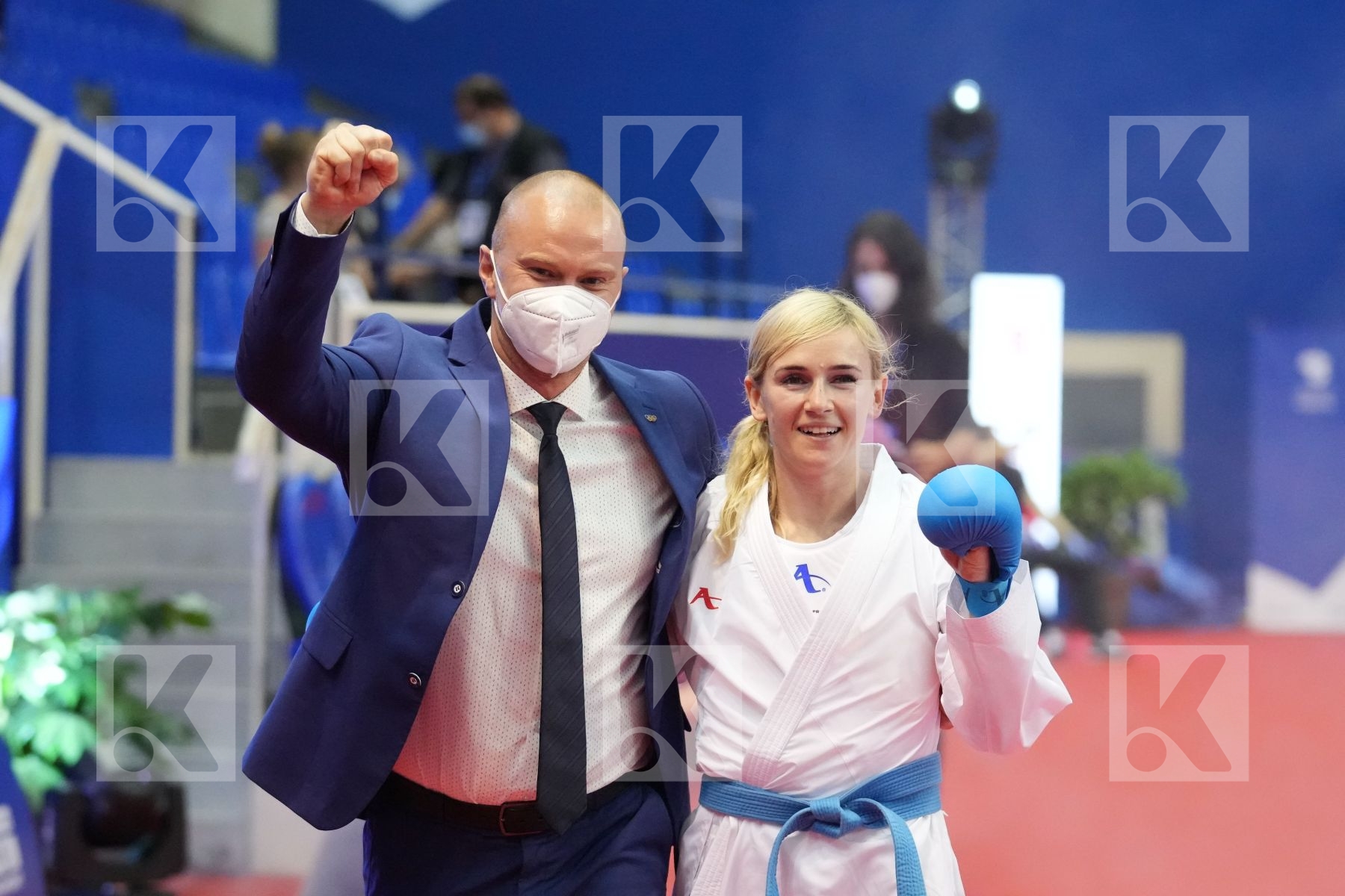 SEROGINA ANITA (UKRAINE) in Olympic Category - Kumite Female -61 KG - Round Robin bout