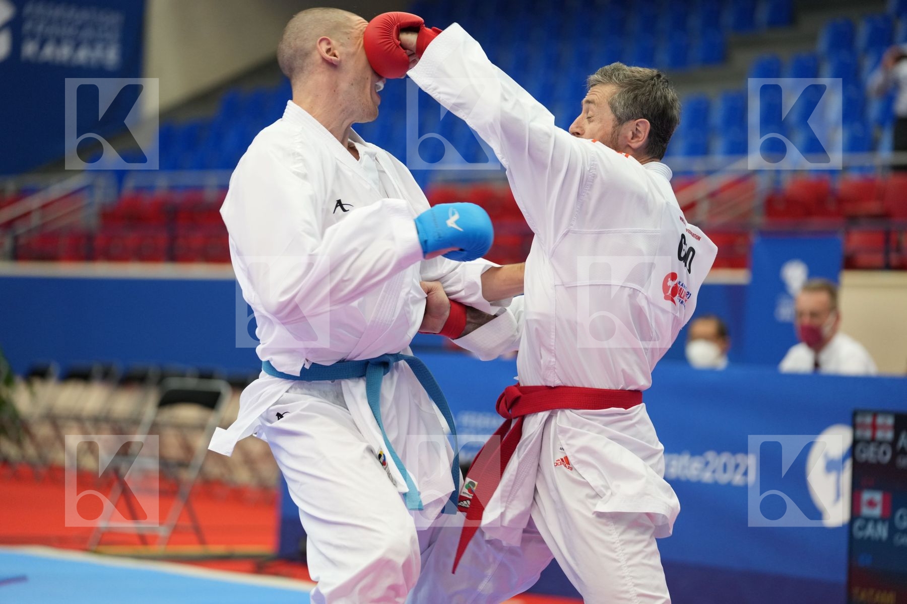 ARKANIA GOGITA (GEORGIA), GAYSINSKY DANIEL (CANADA) in Olympic Category - Kumite Male 75+ KG - Round Robin bout