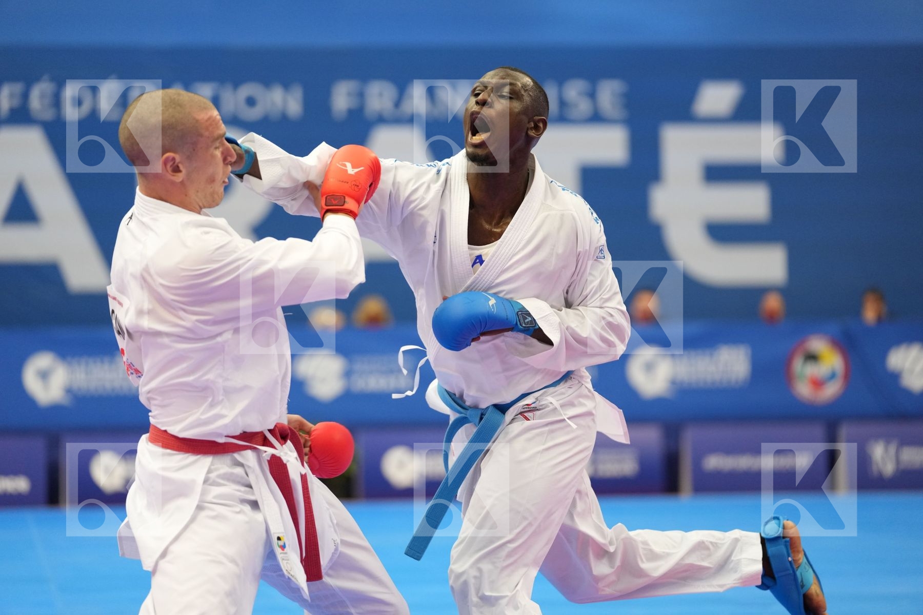 HAMEDI TAREG (SAUDI ARABIA), GAYSINSKY DANIEL (CANADA) in Olympic Category - Kumite Male 75+ KG - Round Robin bout