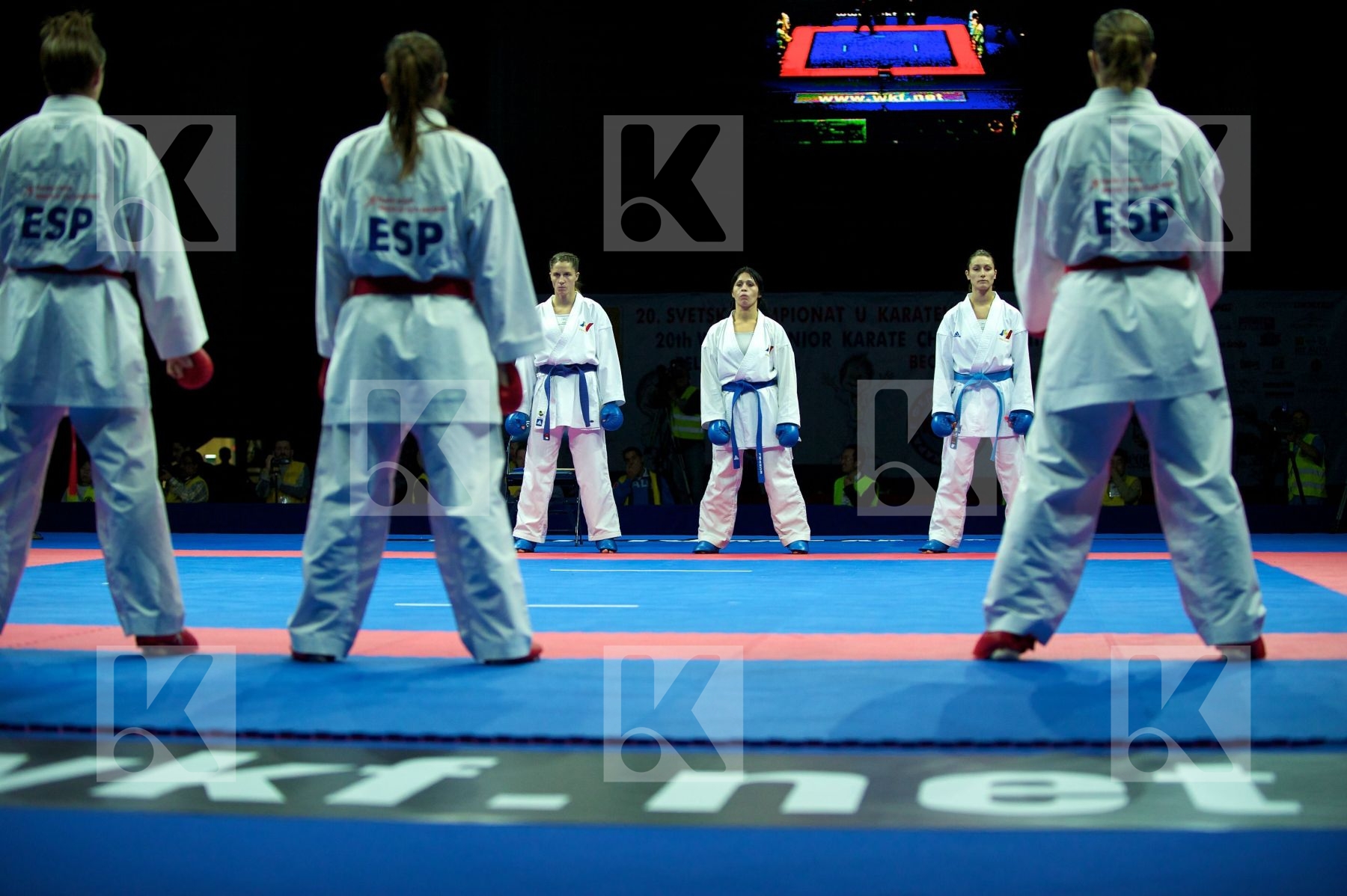 Karate world championship Belgrade  Belgrade, spain kata team, spain, france kata team, france