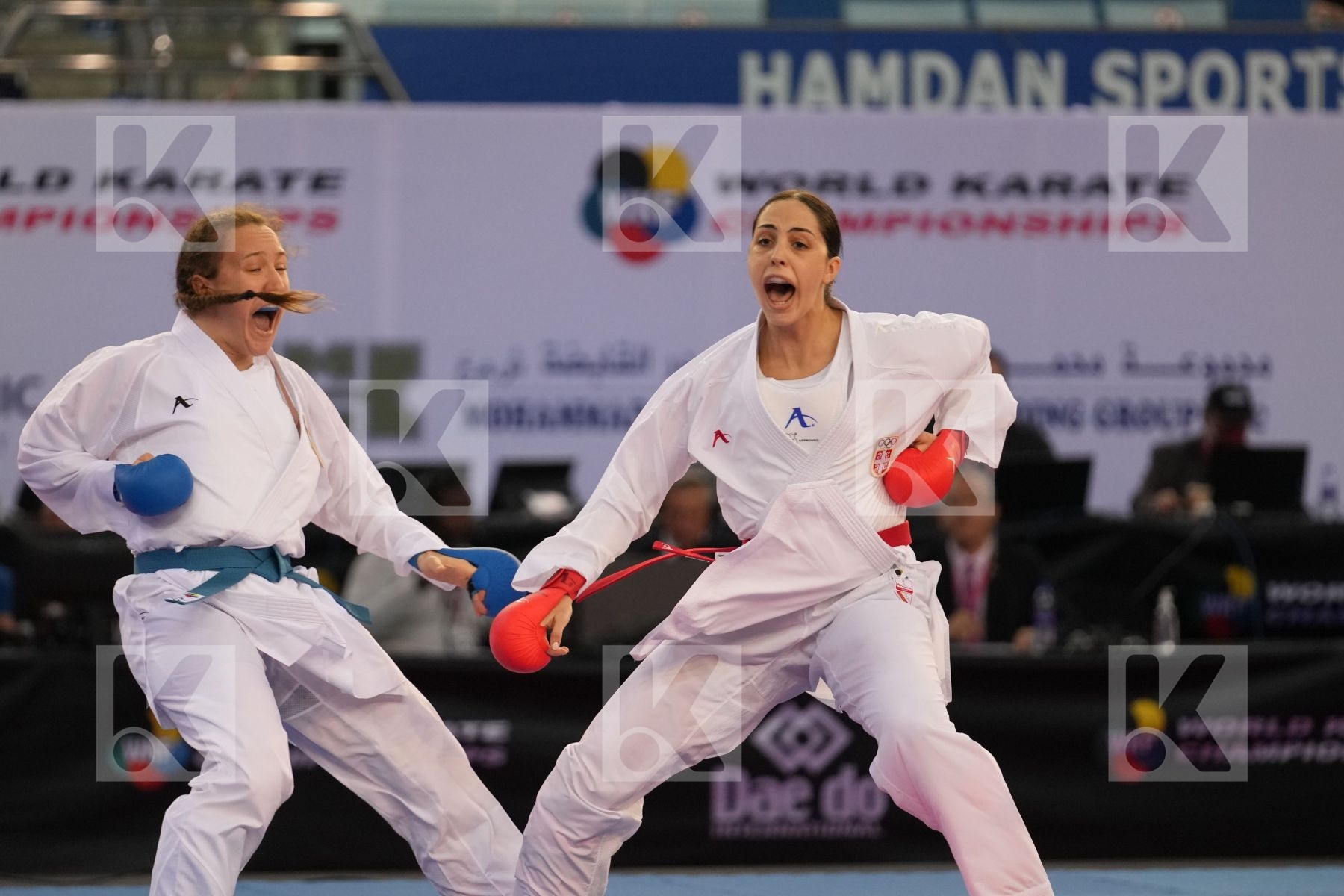 PEROVIC IVANA (SERBIA) vs BERULTSEVA SOFYA (KAZAKHSTAN) in Female Kumite 68+ Kg - bronze bout