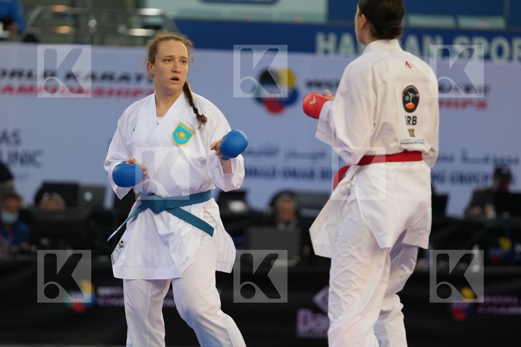 PEROVIC IVANA (SERBIA) vs BERULTSEVA SOFYA (KAZAKHSTAN) in Female Kumite 68+ Kg - bronze bout