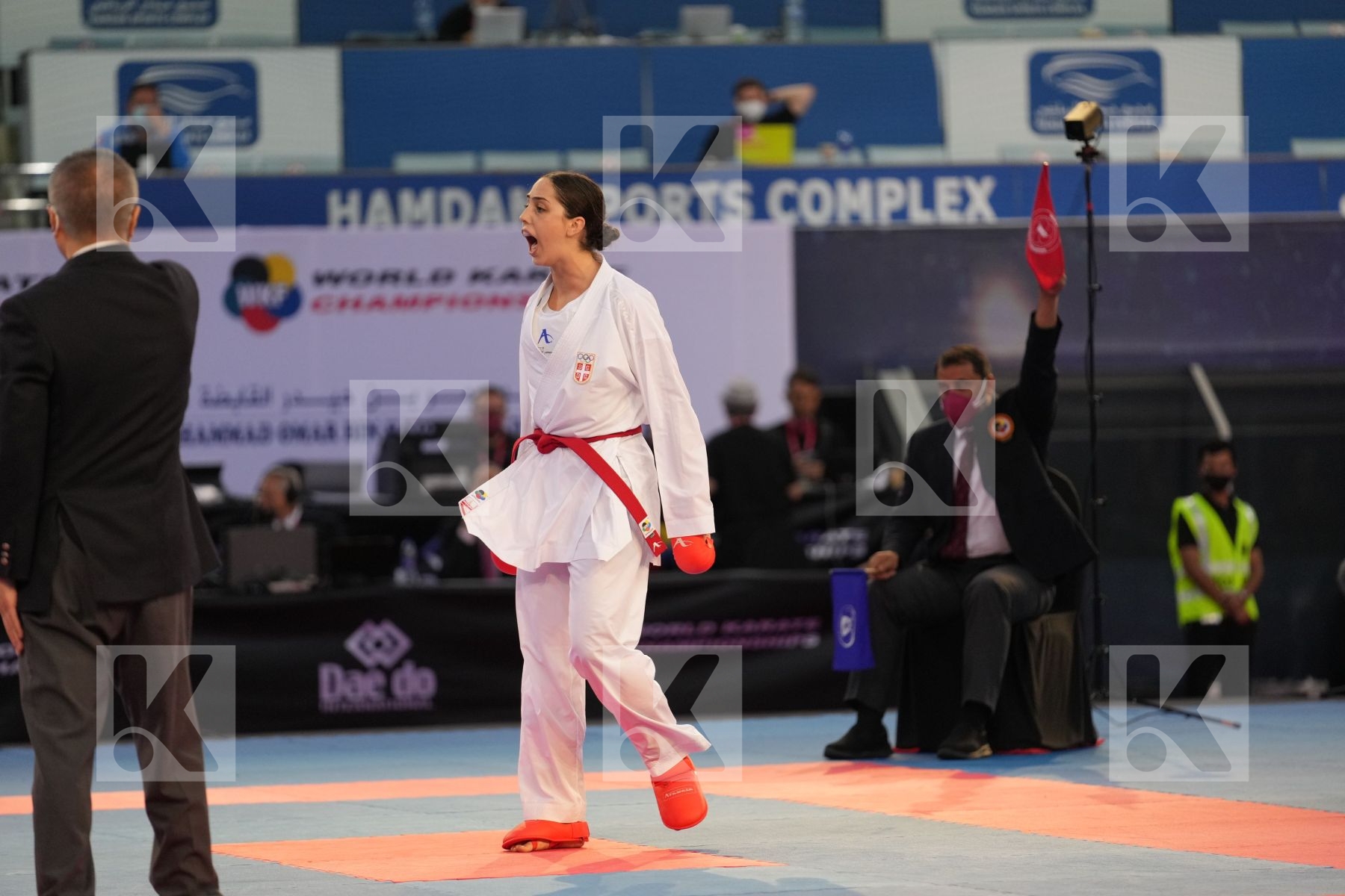 PEROVIC IVANA (SERBIA) vs BERULTSEVA SOFYA (KAZAKHSTAN) in Female Kumite 68+ Kg - bronze bout