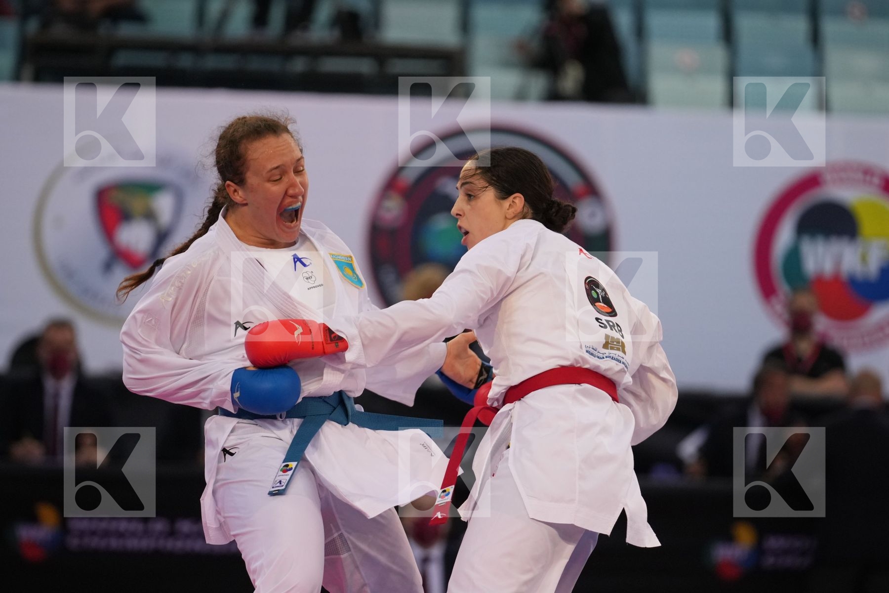 PEROVIC IVANA (SERBIA) vs BERULTSEVA SOFYA (KAZAKHSTAN) in Female Kumite 68+ Kg - bronze bout