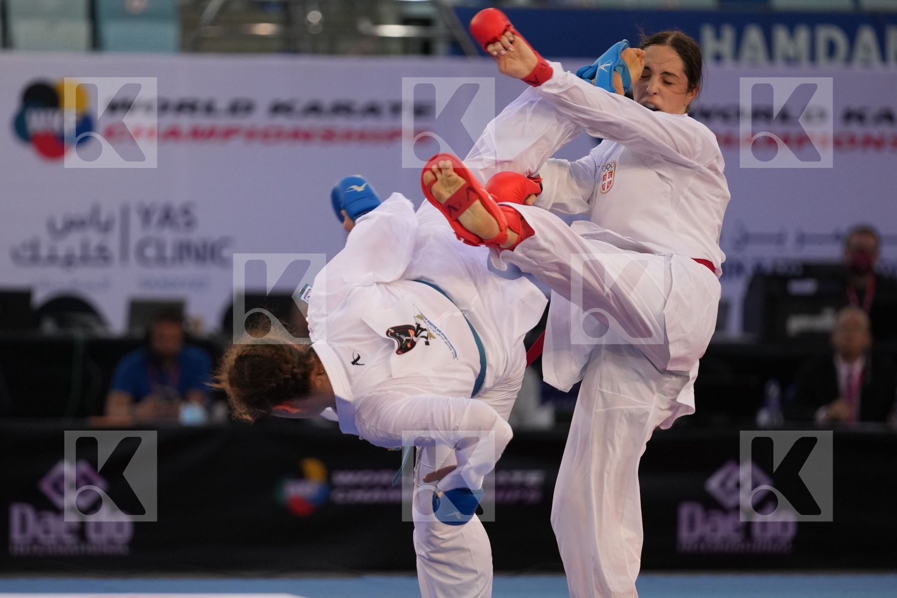 PEROVIC IVANA (SERBIA) vs BERULTSEVA SOFYA (KAZAKHSTAN) in Female Kumite 68+ Kg - bronze bout