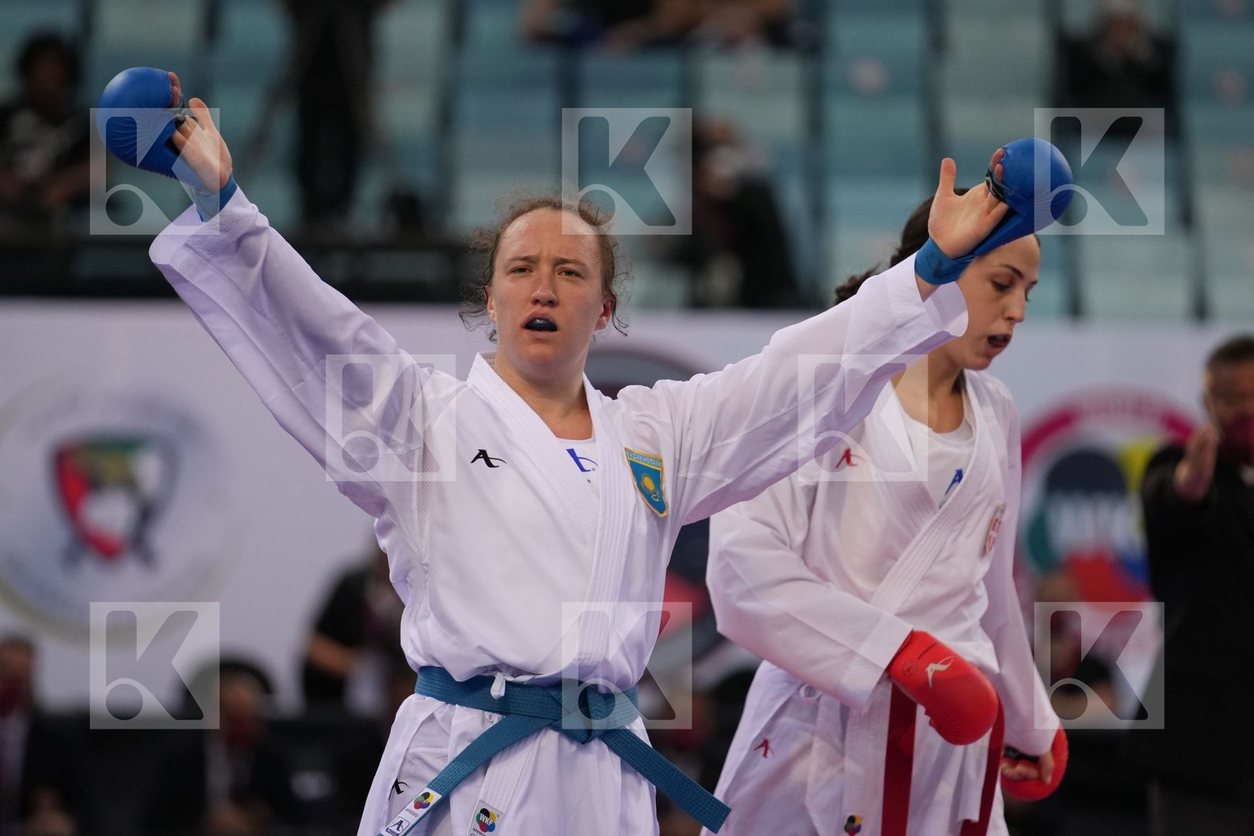 PEROVIC IVANA (SERBIA) vs BERULTSEVA SOFYA (KAZAKHSTAN) in Female Kumite 68+ Kg - bronze bout