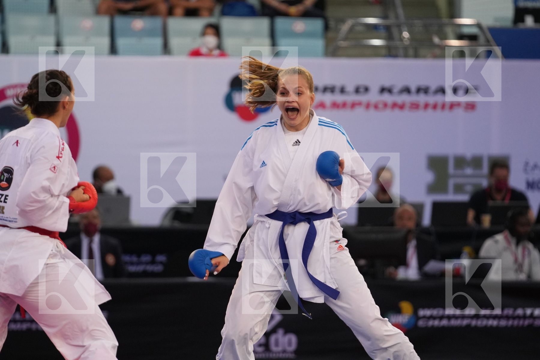 SACHOVA MARTINA (CZECH REPUBLIC) vs LESJAK LUCIJA (CROATIA) in Female Kumite 68+ Kg - bronze bout