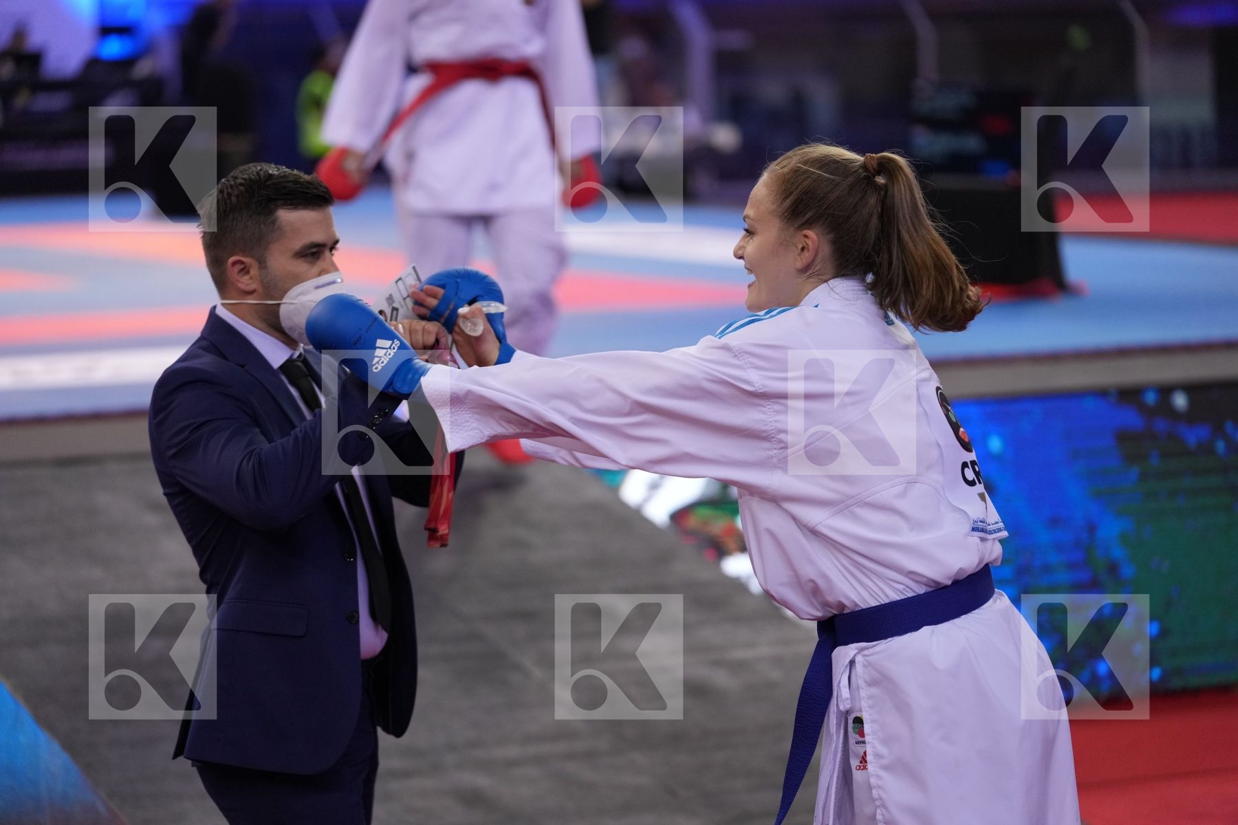 SACHOVA MARTINA (CZECH REPUBLIC) vs LESJAK LUCIJA (CROATIA) in Female Kumite 68+ Kg - bronze bout