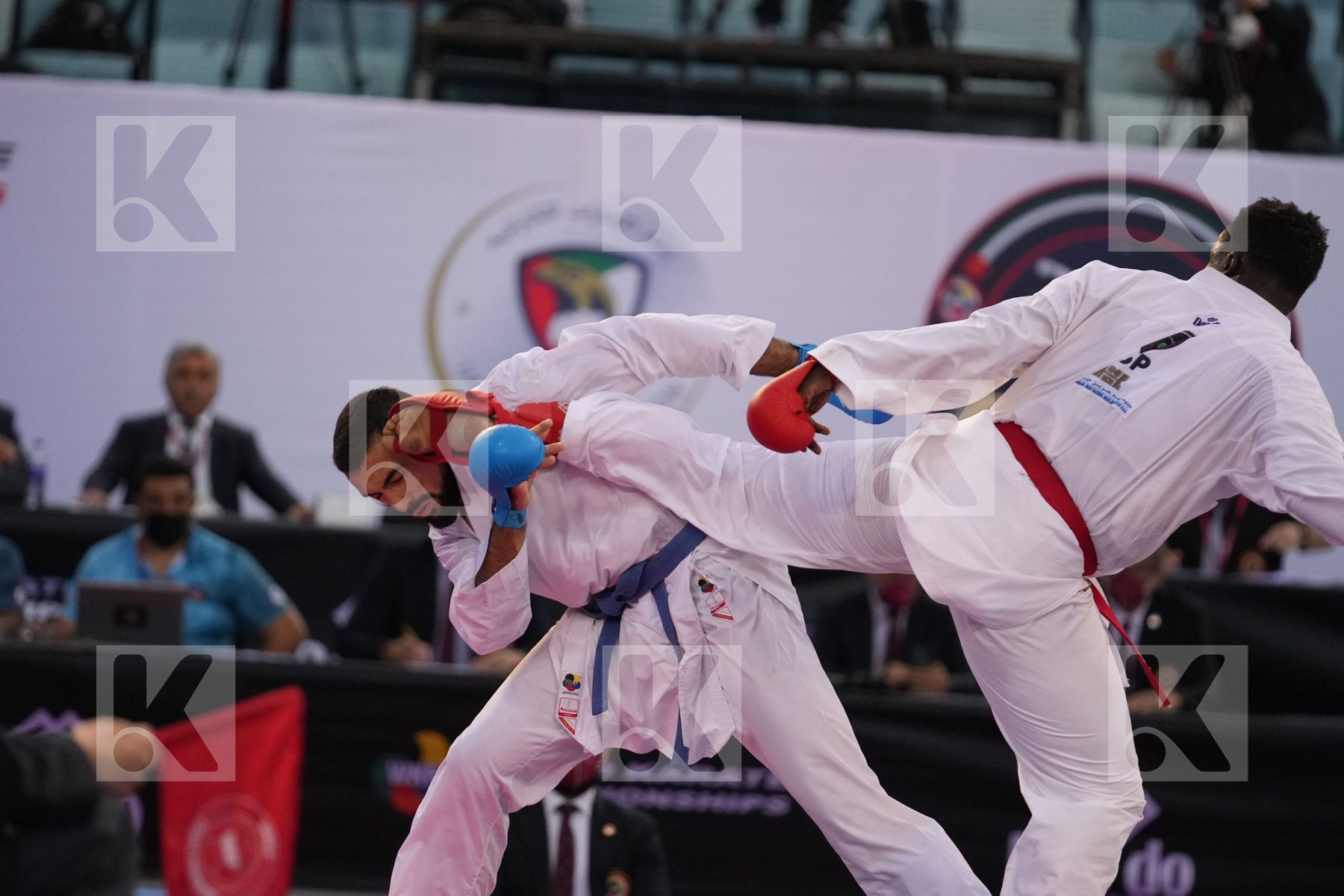 SECK SAKHO BABACAR (SPAIN) vs KVESIC ANDJELO (CROATIA) in Male Kumite 84+ Kg - bronze bout