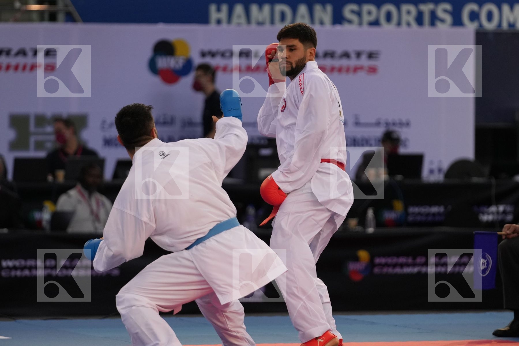 ROJAS RODRIGO (CHILE) vs GURBANLI ASIMAN (AZERBAIJAN) in Male Kumite 84+ Kg - bronze bout
