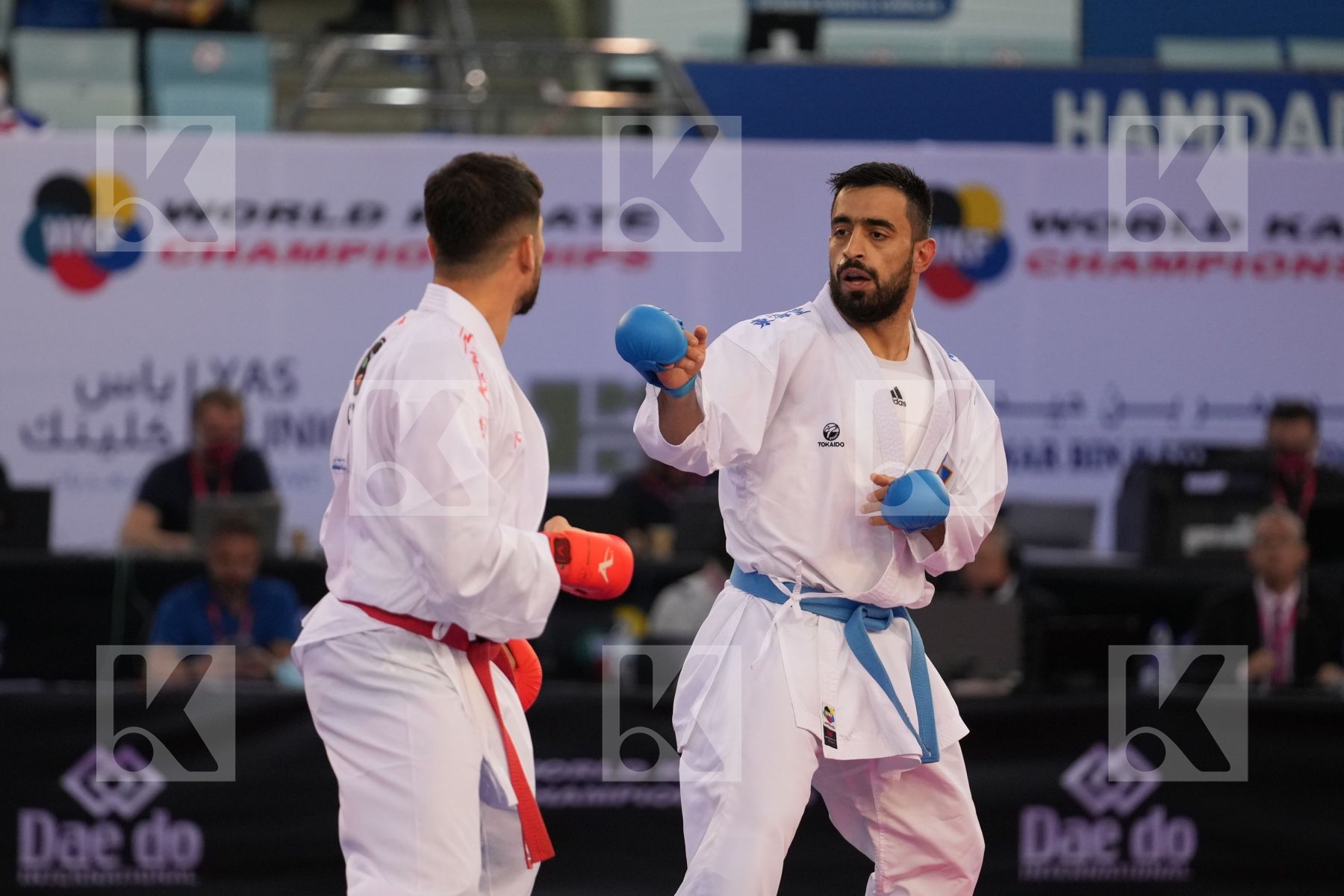 ROJAS RODRIGO (CHILE) vs GURBANLI ASIMAN (AZERBAIJAN) in Male Kumite 84+ Kg - bronze bout