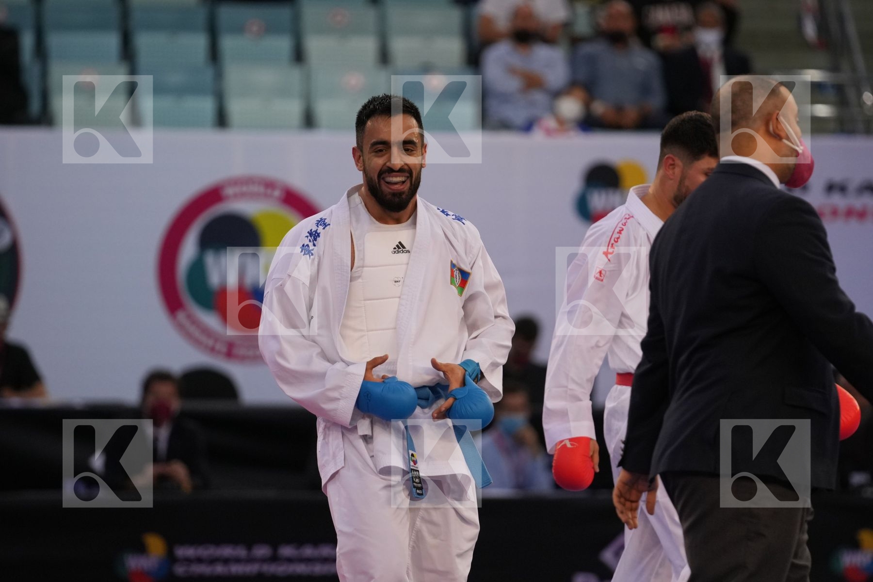 ROJAS RODRIGO (CHILE) vs GURBANLI ASIMAN (AZERBAIJAN) in Male Kumite 84+ Kg - bronze bout