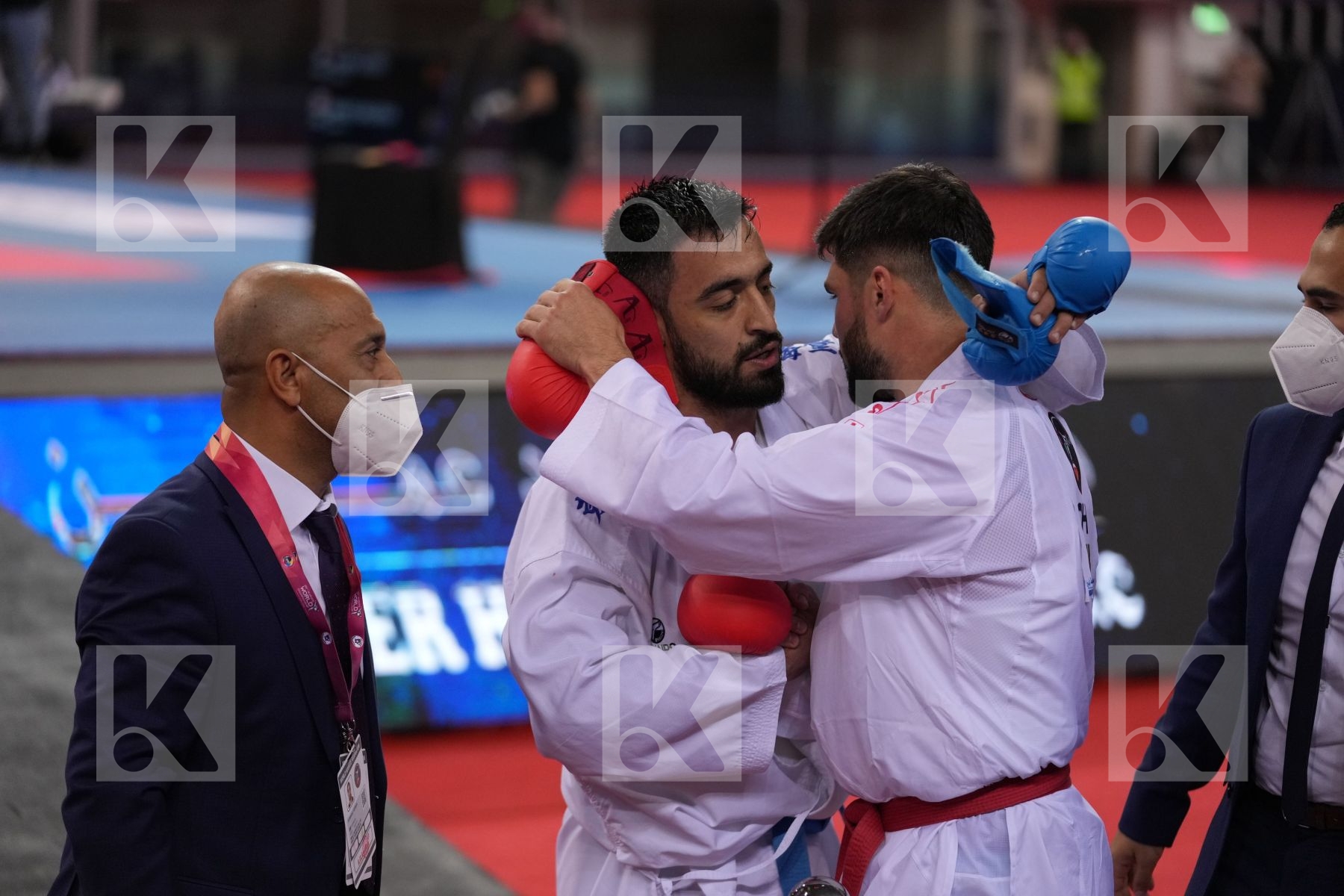 ROJAS RODRIGO (CHILE) vs GURBANLI ASIMAN (AZERBAIJAN) in Male Kumite 84+ Kg - bronze bout