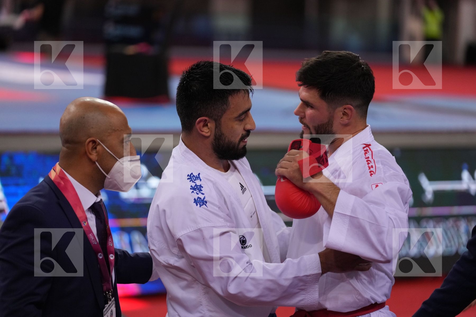 ROJAS RODRIGO (CHILE) vs GURBANLI ASIMAN (AZERBAIJAN) in Male Kumite 84+ Kg - bronze bout