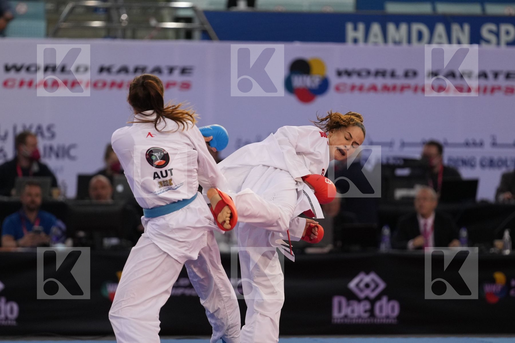 MELNYK HALYNA (UKRAINE) vs BUCHINGER ALISA (AUSTRIA) in Female Kumite -68 Kg - bronze bout