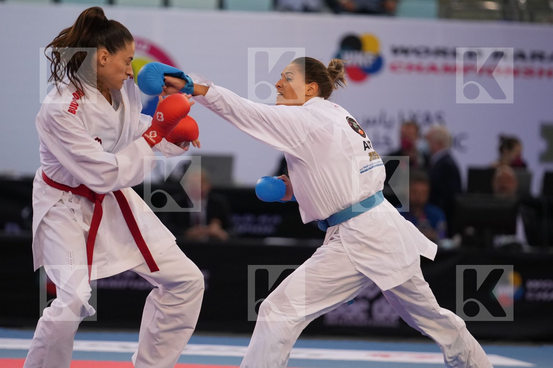 MELNYK HALYNA (UKRAINE) vs BUCHINGER ALISA (AUSTRIA) in Female Kumite -68 Kg - bronze bout