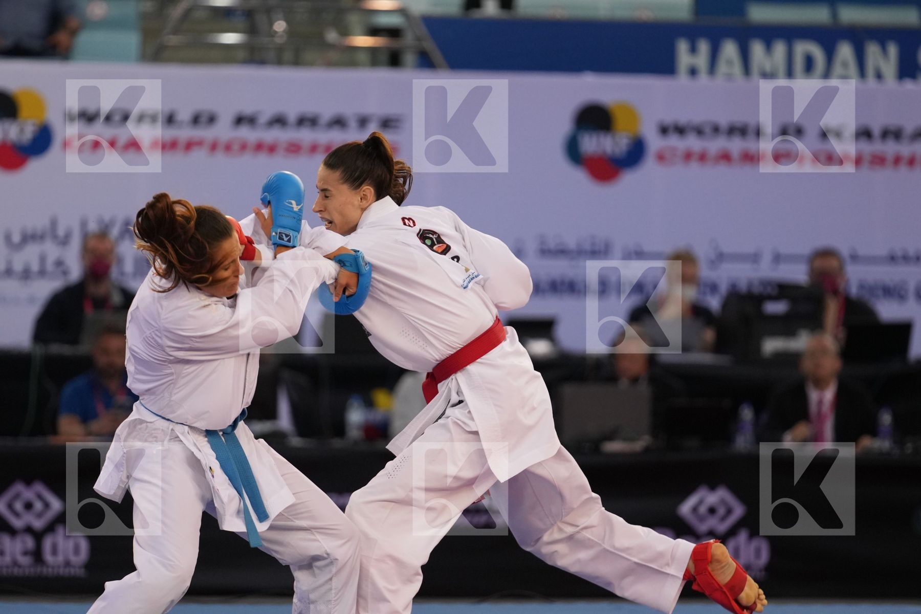 MELNYK HALYNA (UKRAINE) vs BUCHINGER ALISA (AUSTRIA) in Female Kumite -68 Kg - bronze bout