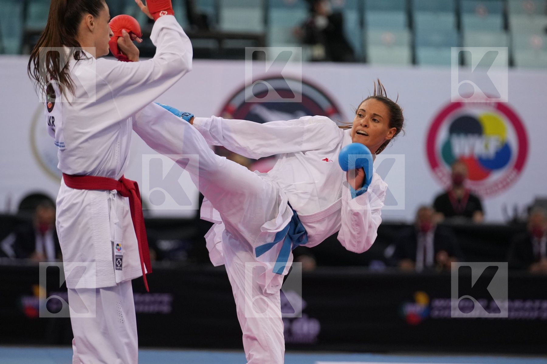 MELNYK HALYNA (UKRAINE) vs BUCHINGER ALISA (AUSTRIA) in Female Kumite -68 Kg - bronze bout