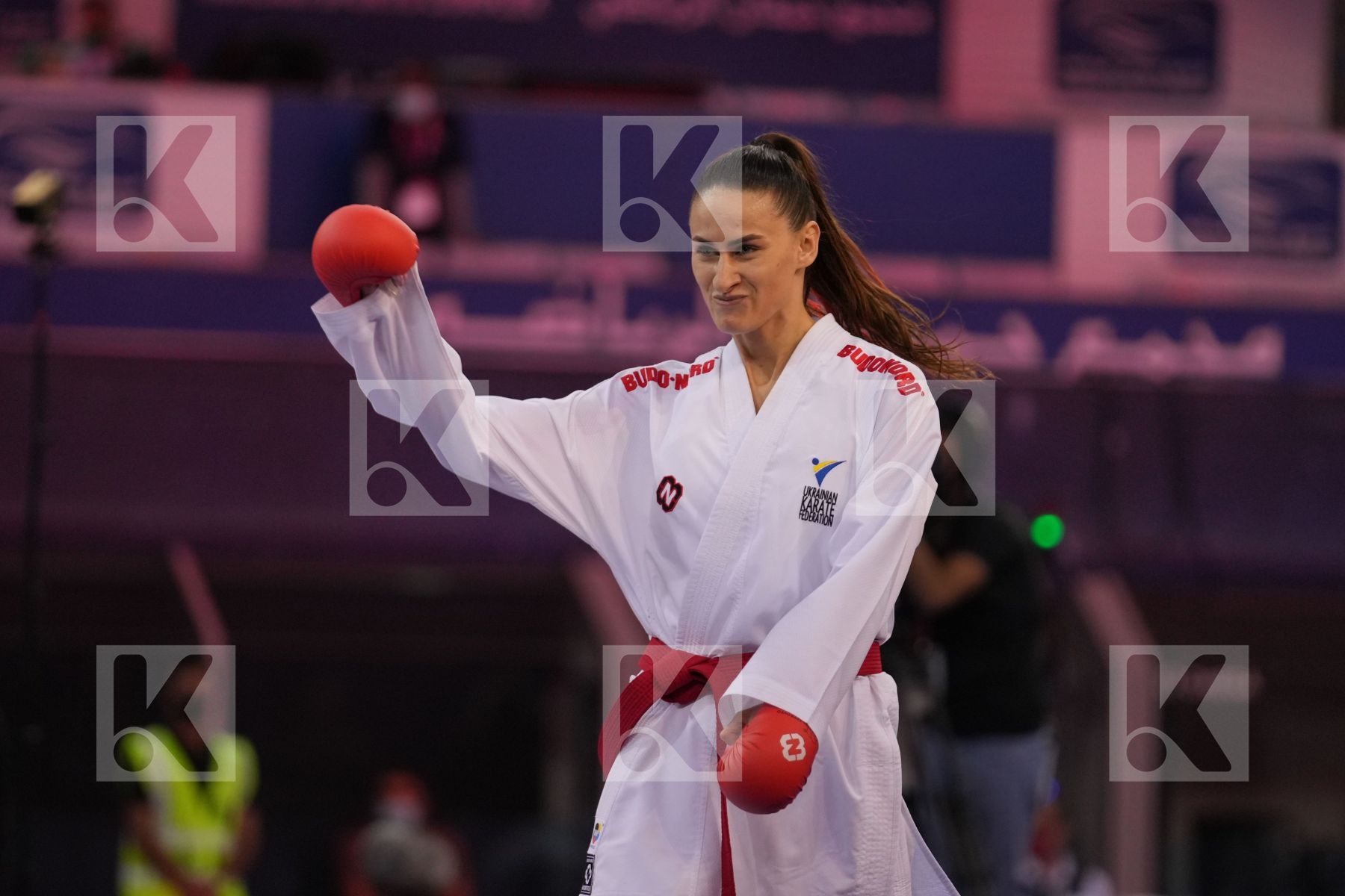 MELNYK HALYNA (UKRAINE) vs BUCHINGER ALISA (AUSTRIA) in Female Kumite -68 Kg - bronze bout