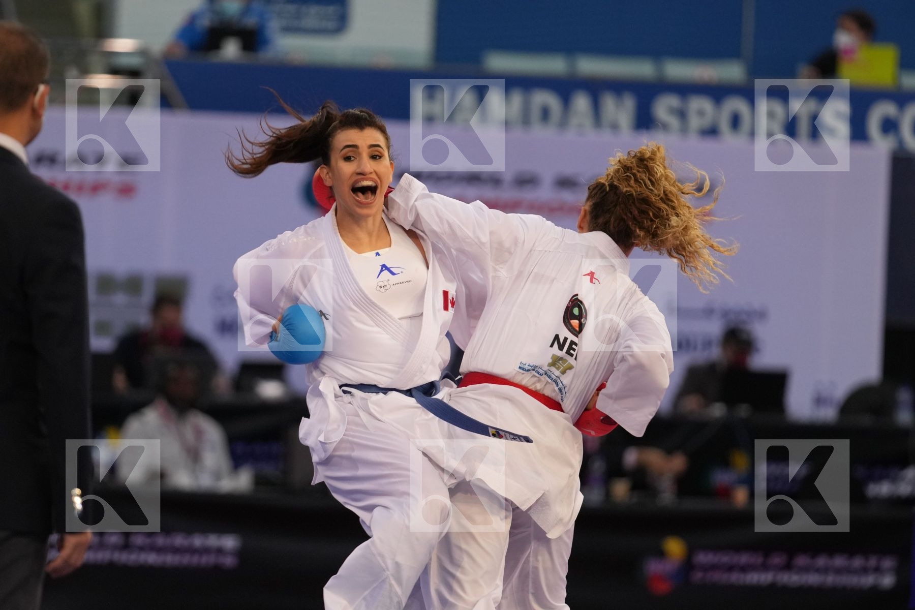 SNEL LYNN (NETHERLANDS) vs JUMAA HAYA (CANADA) in Female Kumite -61 Kg - bronze bout