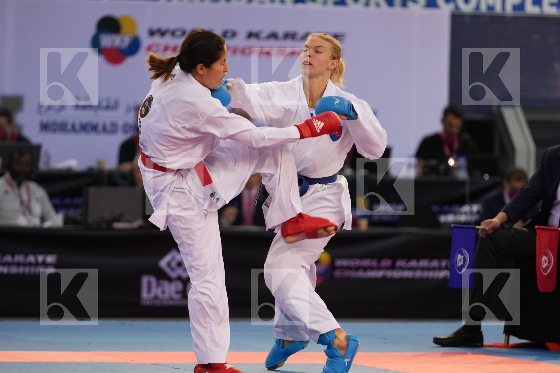 GRANDE ALEXANDRA (PERU) vs SUCHANKOVA INGRIDA (SLOVAKIA) in Female Kumite -61 Kg - bronze bout