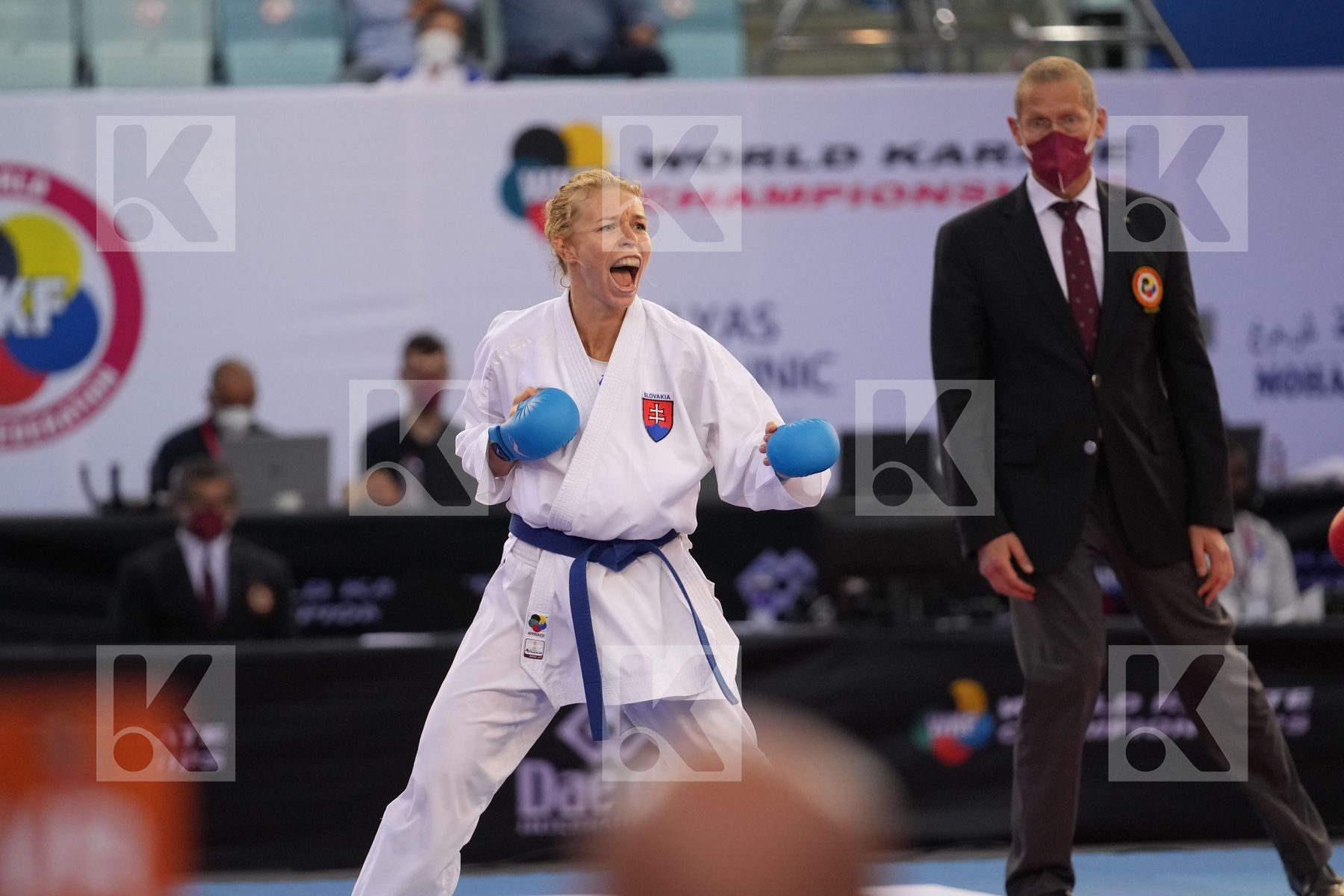 GRANDE ALEXANDRA (PERU) vs SUCHANKOVA INGRIDA (SLOVAKIA) in Female Kumite -61 Kg - bronze bout