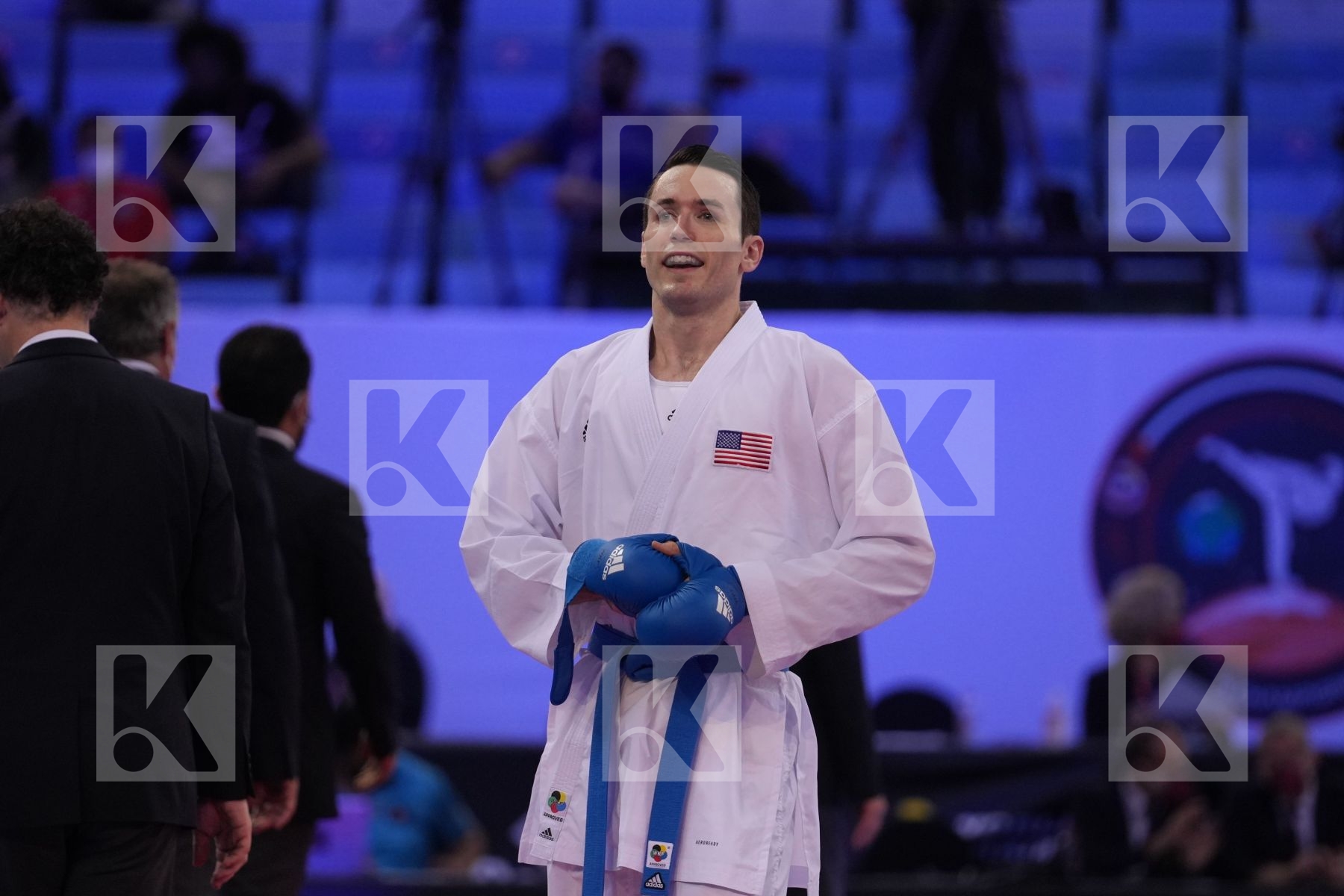 AKKURT EREN (TURKEY) vs SCOTT THOMAS (UNITED STATES) in Male Kumite -75 Kg - bronze bout