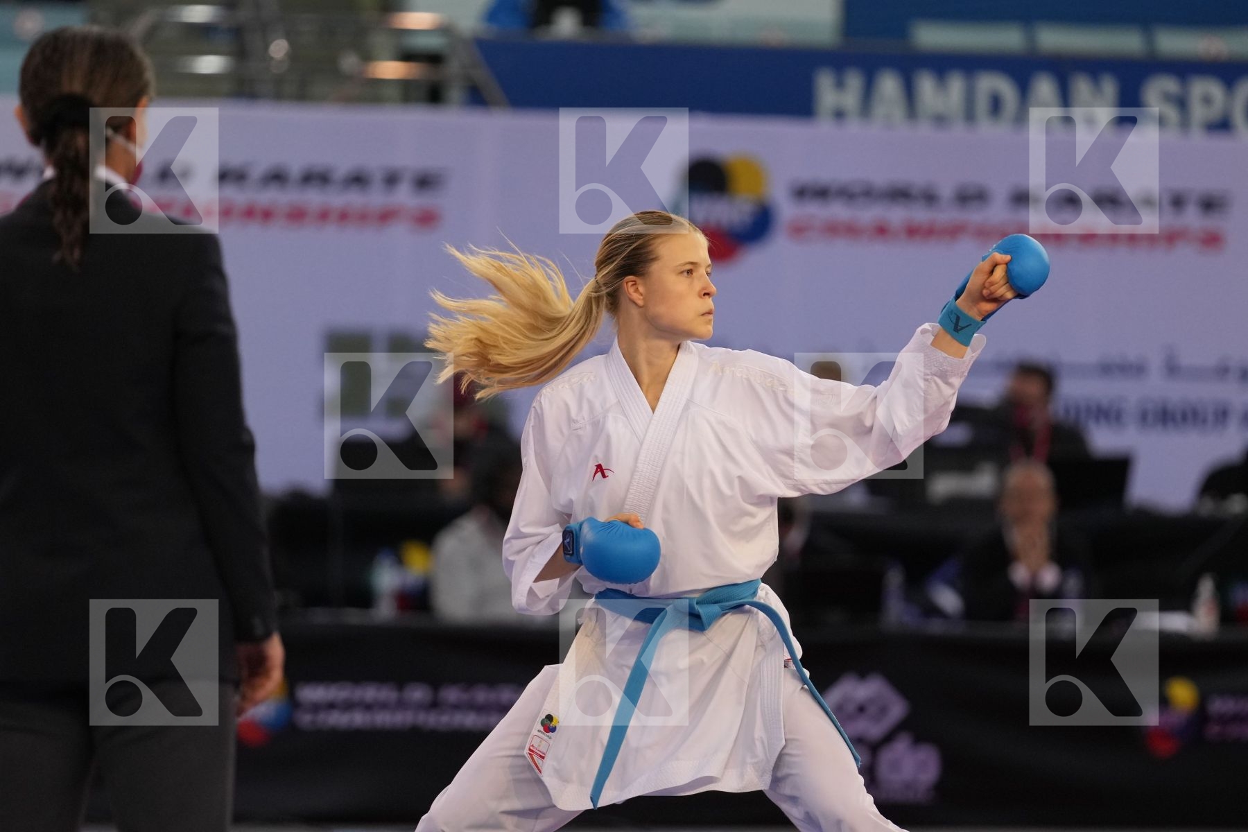 RAKHIMOVA SEVINCH (UZBEKISTAN) vs CHERNYSHEVA ANNA (RUSSIA) in Female Kumite -55 Kg - bronze bout