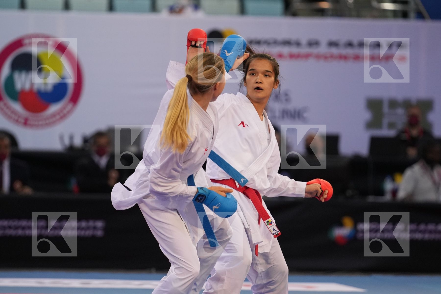 RAKHIMOVA SEVINCH (UZBEKISTAN) vs CHERNYSHEVA ANNA (RUSSIA) in Female Kumite -55 Kg - bronze bout