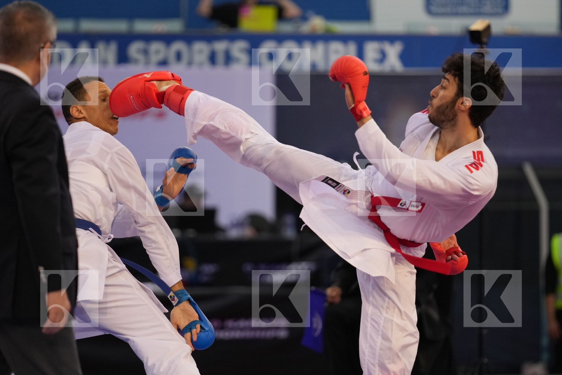 ELSAWY ALI (EGYPT) vs TADISSI YVES MARTIAL (HUNGARY) in Male Kumite -67 Kg - bronze bout