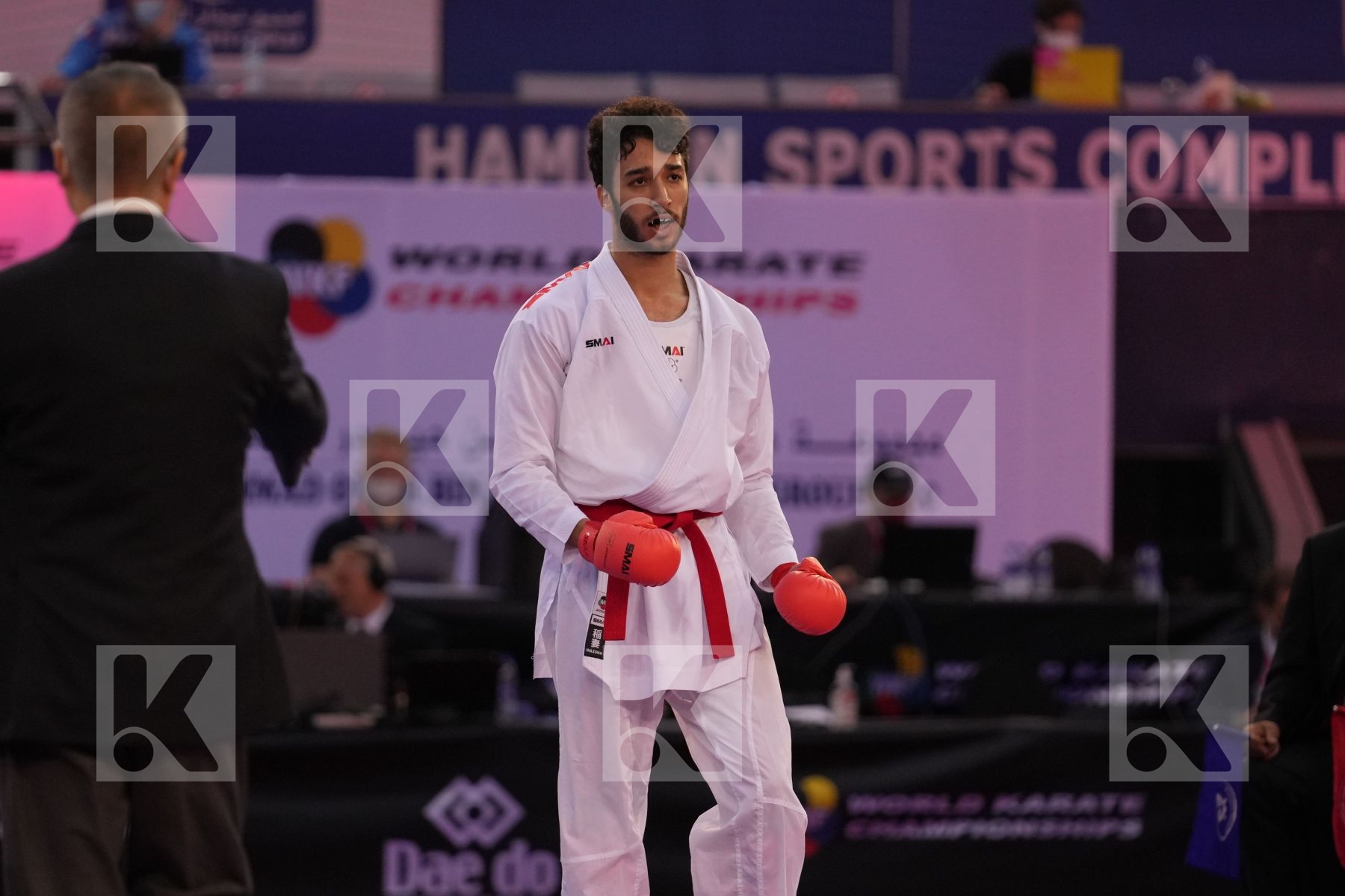 ELSAWY ALI (EGYPT) vs TADISSI YVES MARTIAL (HUNGARY) in Male Kumite -67 Kg - bronze bout