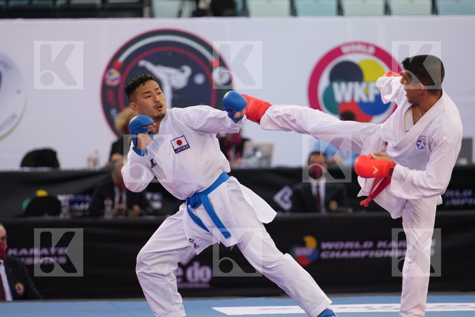 XENOS DIONYSIOS (GREECE) vs NAKANO SOICHIRO (JAPAN) in Male Kumite -67 Kg - bronze bout