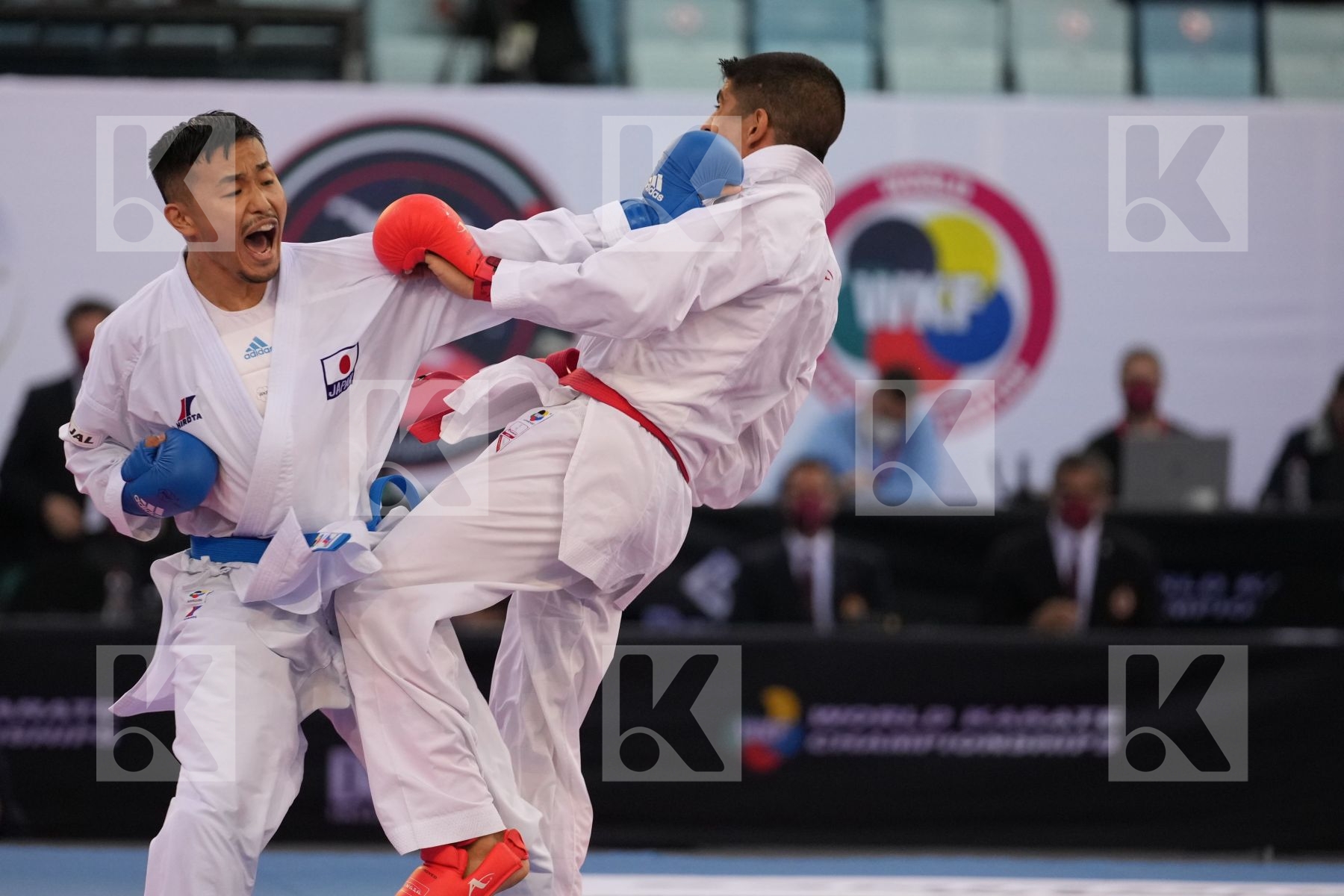 XENOS DIONYSIOS (GREECE) vs NAKANO SOICHIRO (JAPAN) in Male Kumite -67 Kg - bronze bout