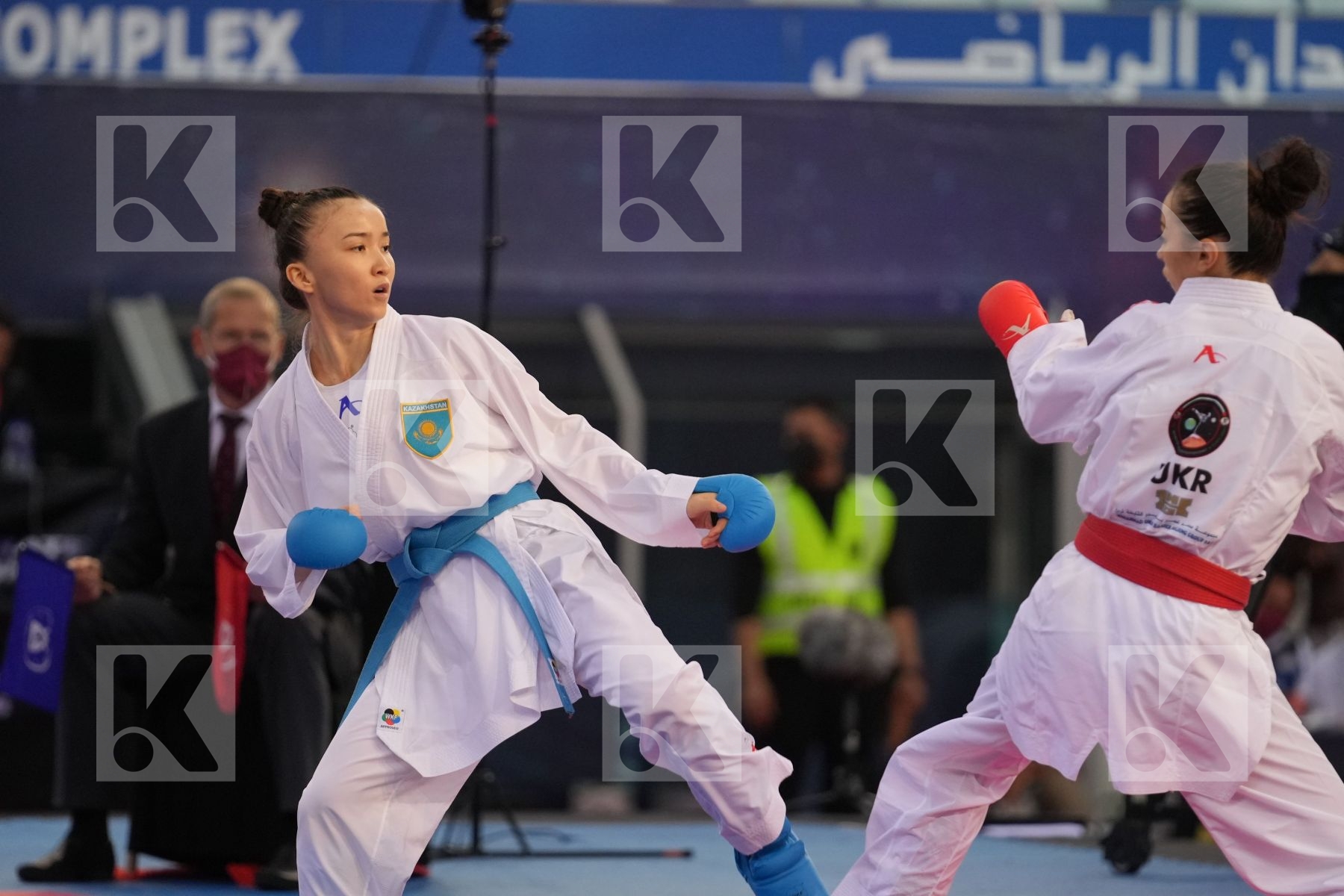 KRYVA KATERYNA (UKRAINE) vs ZHANGBYRBAY MOLDIR (KAZAKHSTAN) in Female Kumite -50 Kg - bronze bout