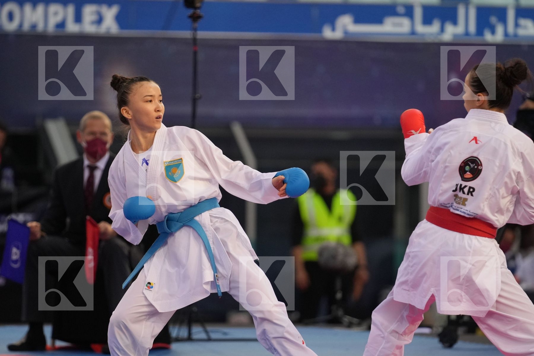 KRYVA KATERYNA (UKRAINE) vs ZHANGBYRBAY MOLDIR (KAZAKHSTAN) in Female Kumite -50 Kg - bronze bout