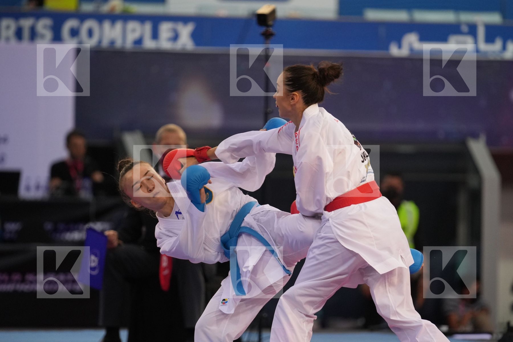 KRYVA KATERYNA (UKRAINE) vs ZHANGBYRBAY MOLDIR (KAZAKHSTAN) in Female Kumite -50 Kg - bronze bout