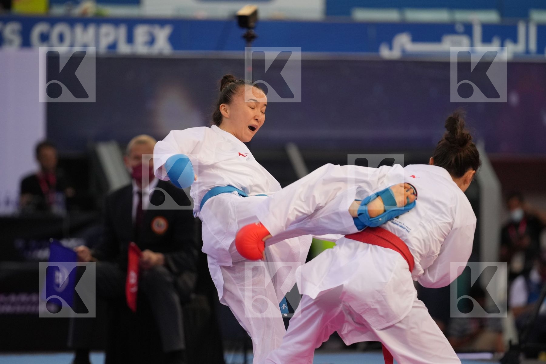 KRYVA KATERYNA (UKRAINE) vs ZHANGBYRBAY MOLDIR (KAZAKHSTAN) in Female Kumite -50 Kg - bronze bout