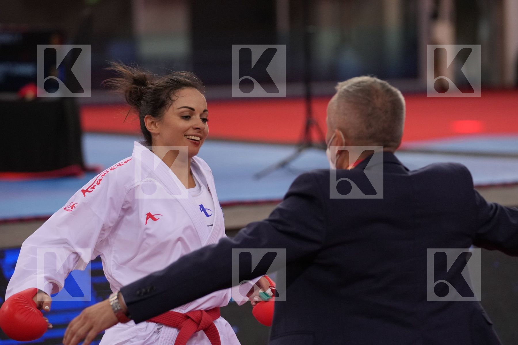 KRYVA KATERYNA (UKRAINE) vs ZHANGBYRBAY MOLDIR (KAZAKHSTAN) in Female Kumite -50 Kg - bronze bout