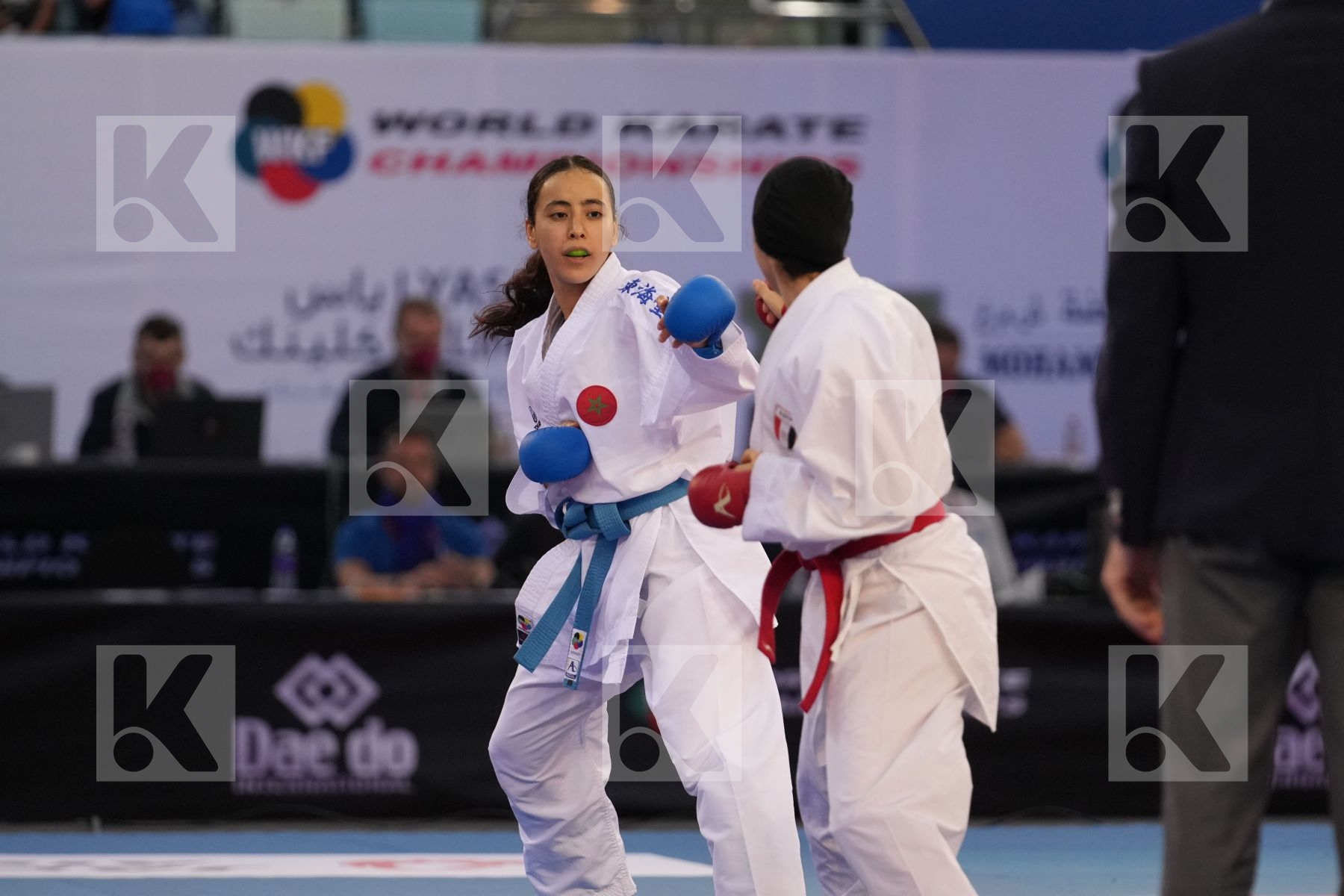 ELHAYTI CHAIMAE (MOROCCO) vs ELGEWILY YASMIN NASR (EGYPT) in Female Kumite -50 Kg - bronze bout