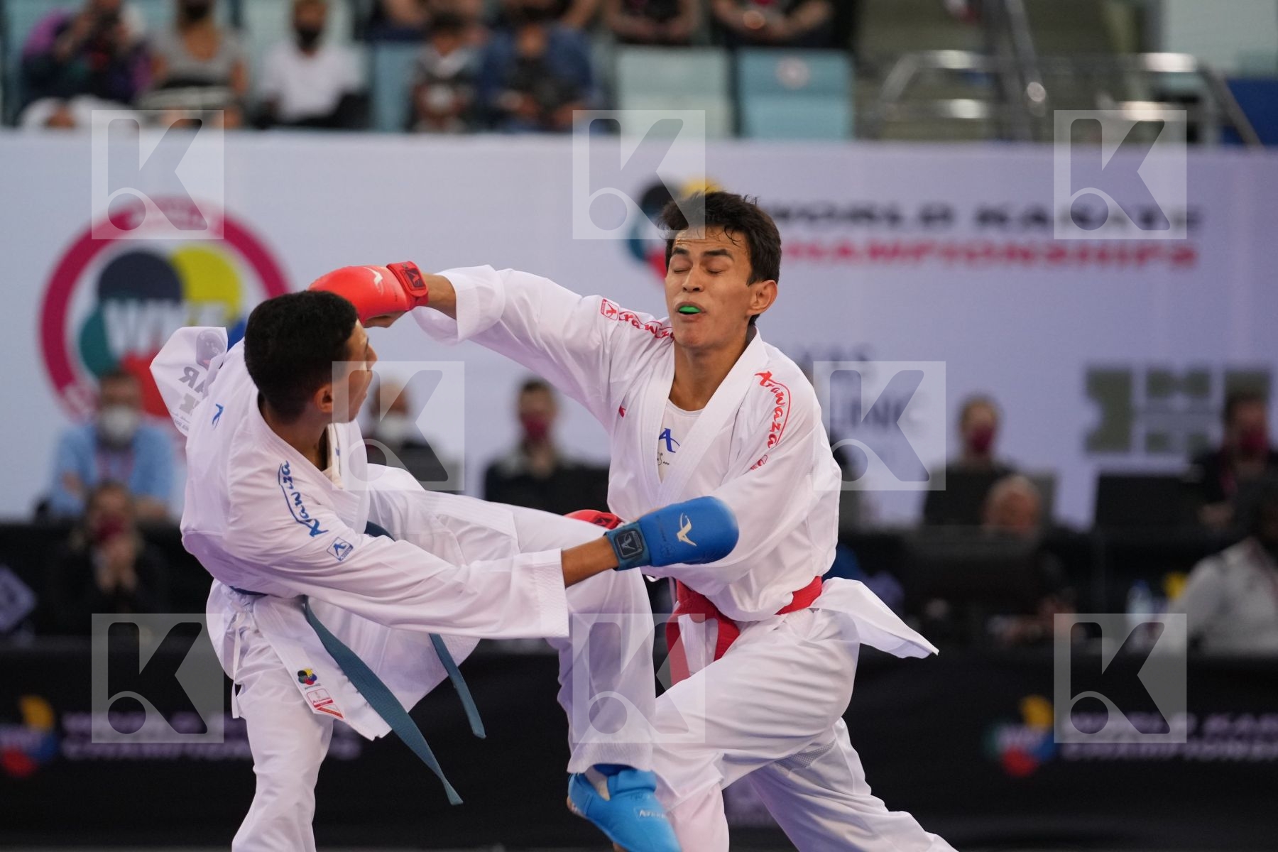 ALPYSBAY KAISAR (KAZAKHSTAN) vs JINA ABDEL ALI (MOROCCO) in Male Kumite -60 Kg - bronze bout