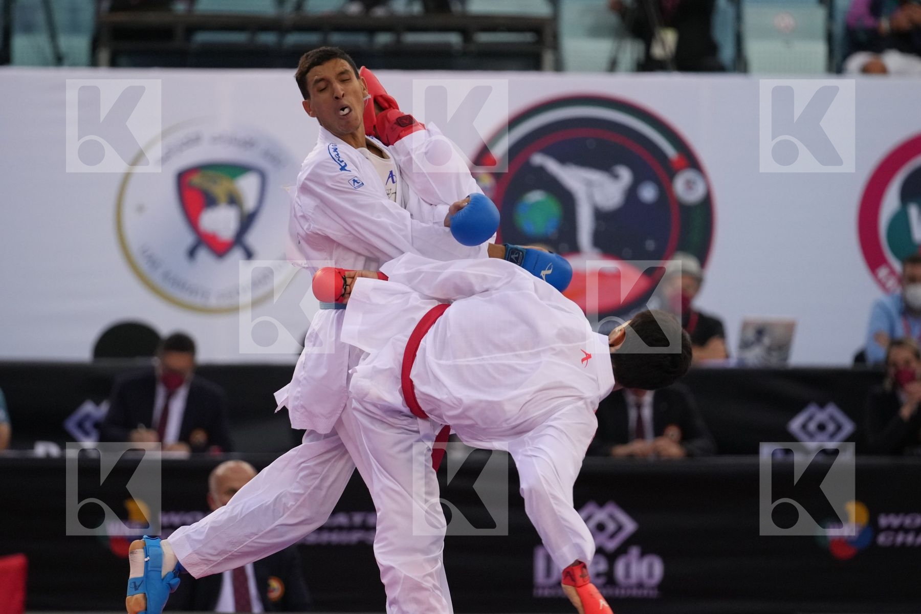 ALPYSBAY KAISAR (KAZAKHSTAN) vs JINA ABDEL ALI (MOROCCO) in Male Kumite -60 Kg - bronze bout